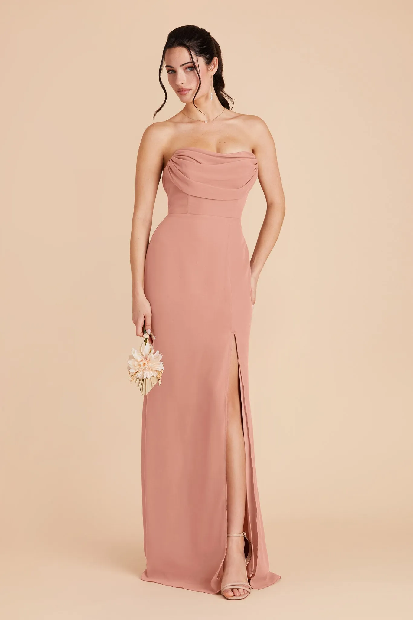 Mira Chiffon Dress - Dusty Rose sold by Birdy Grey product image thumbnail 3