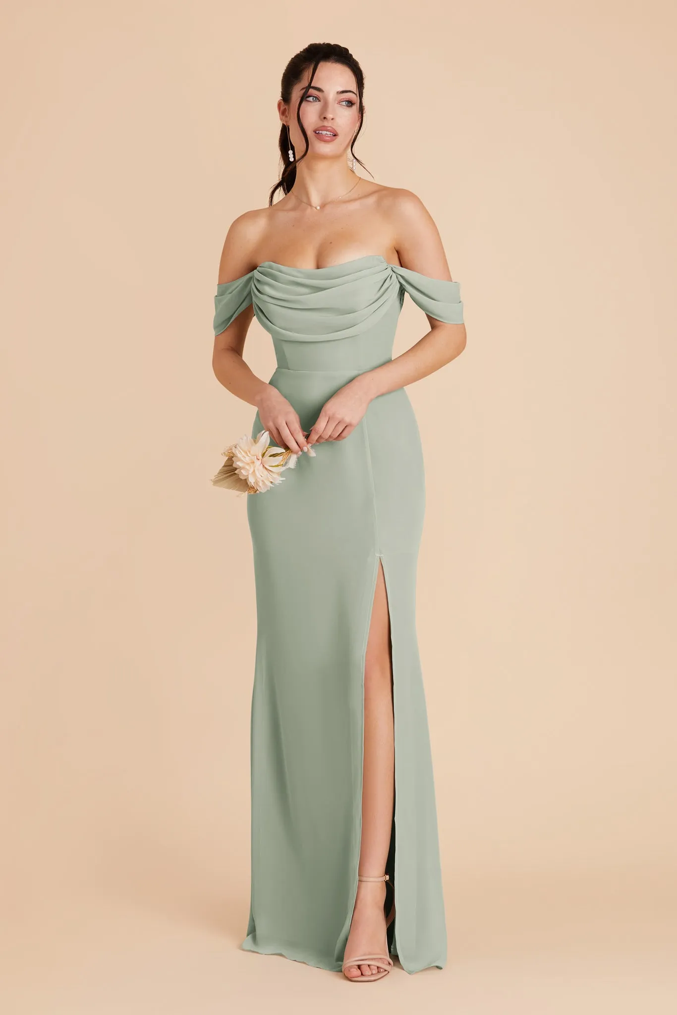 Mira Chiffon Dress - Sage sold by Birdy Grey product image thumbnail 3