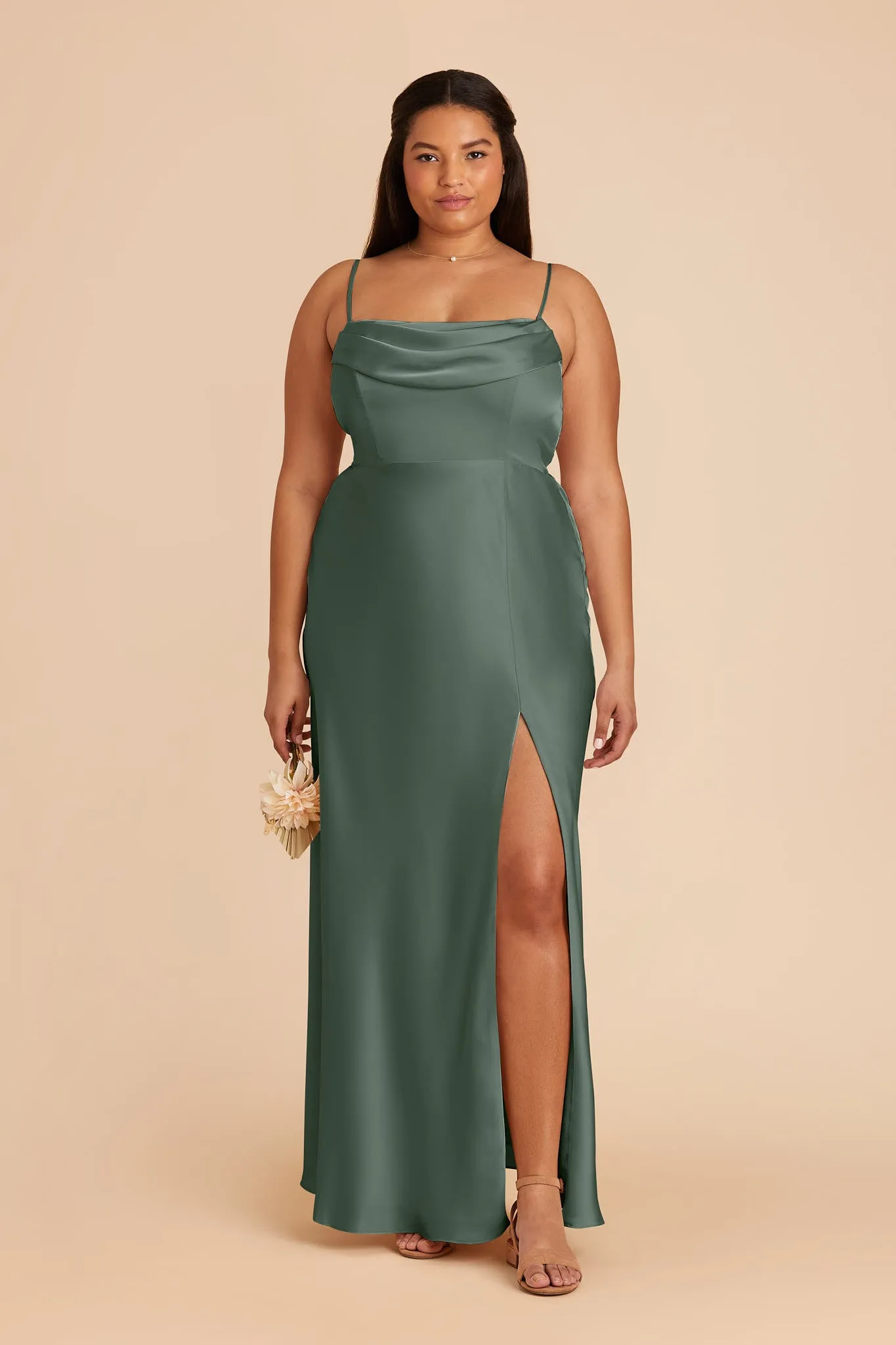 Mia Matte Satin Dress - Eucalyptus sold by Birdy Grey product image thumbnail 2