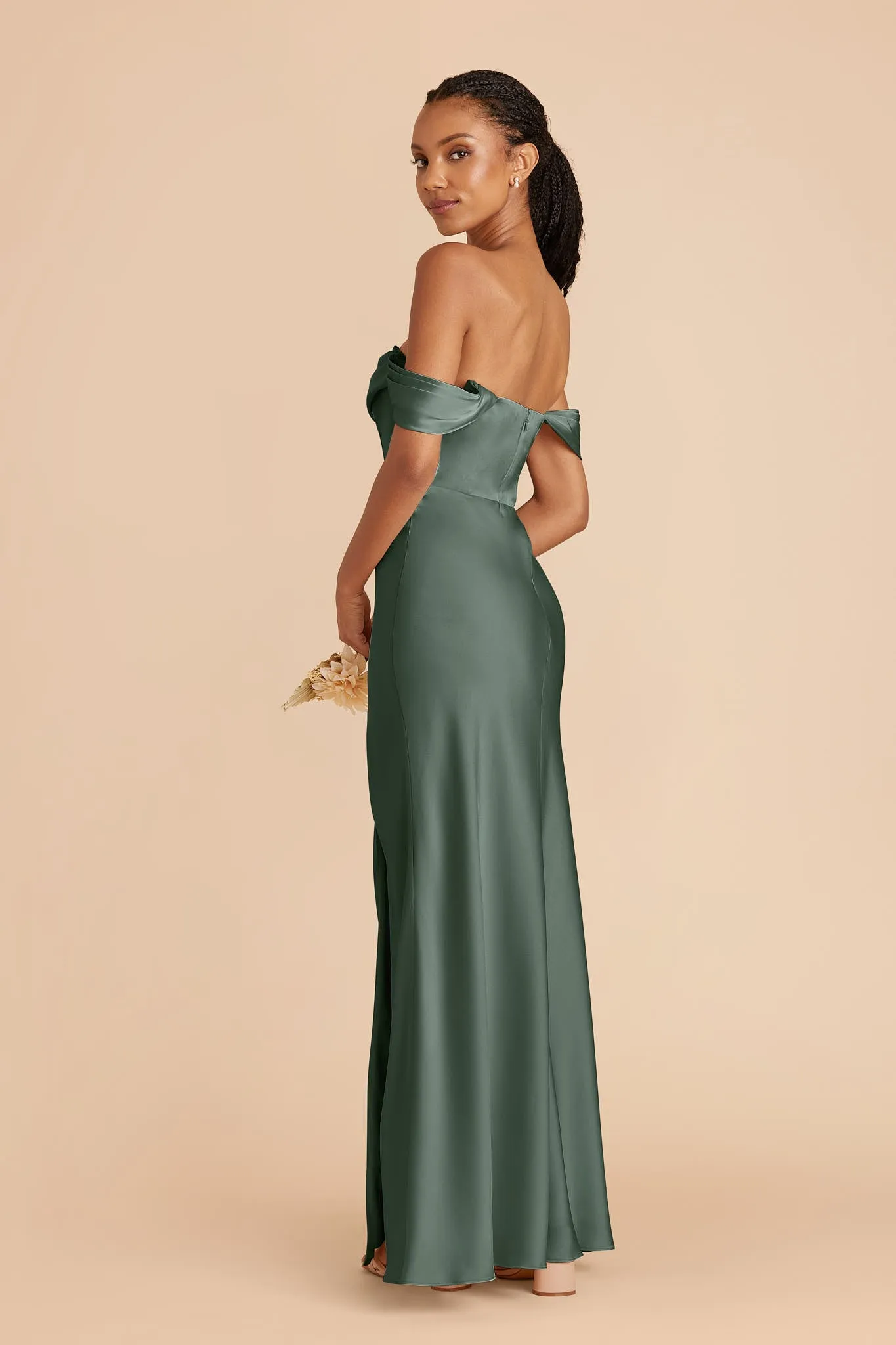 Mia Matte Satin Dress - Eucalyptus sold by Birdy Grey product image thumbnail 5