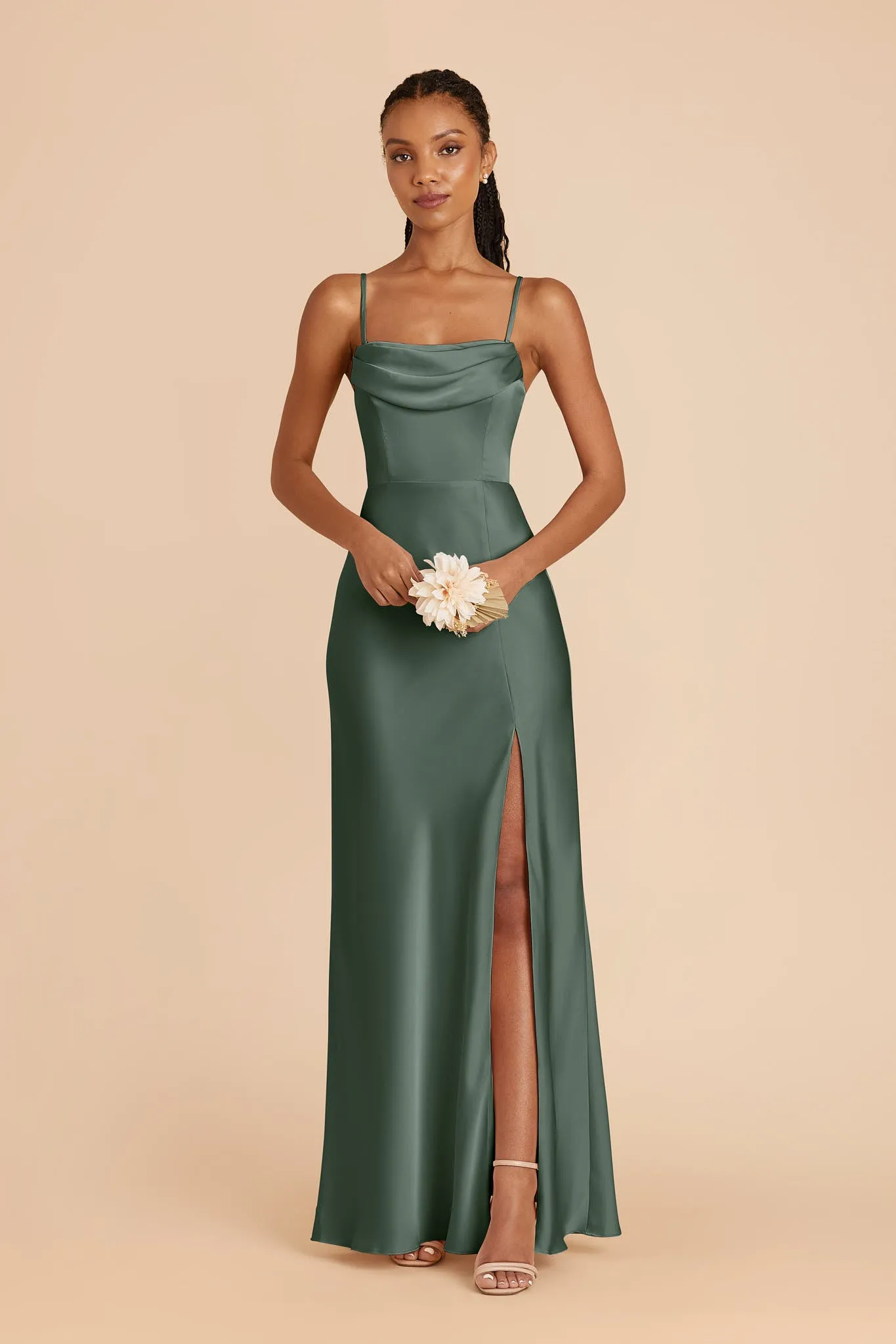 Mia Matte Satin Dress - Eucalyptus sold by Birdy Grey product image thumbnail 3