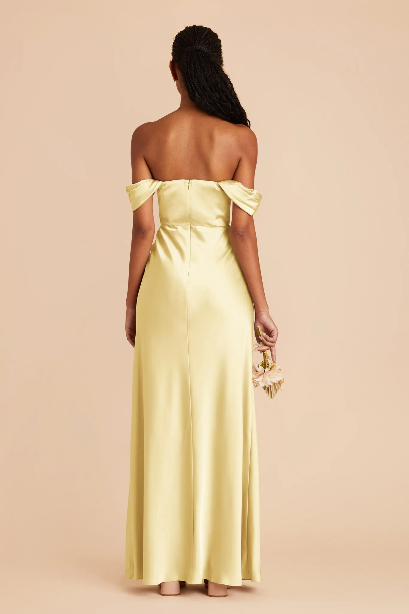 Mia Matte Satin Dress - Lemon Sorbet sold by Birdy Grey product image thumbnail 5