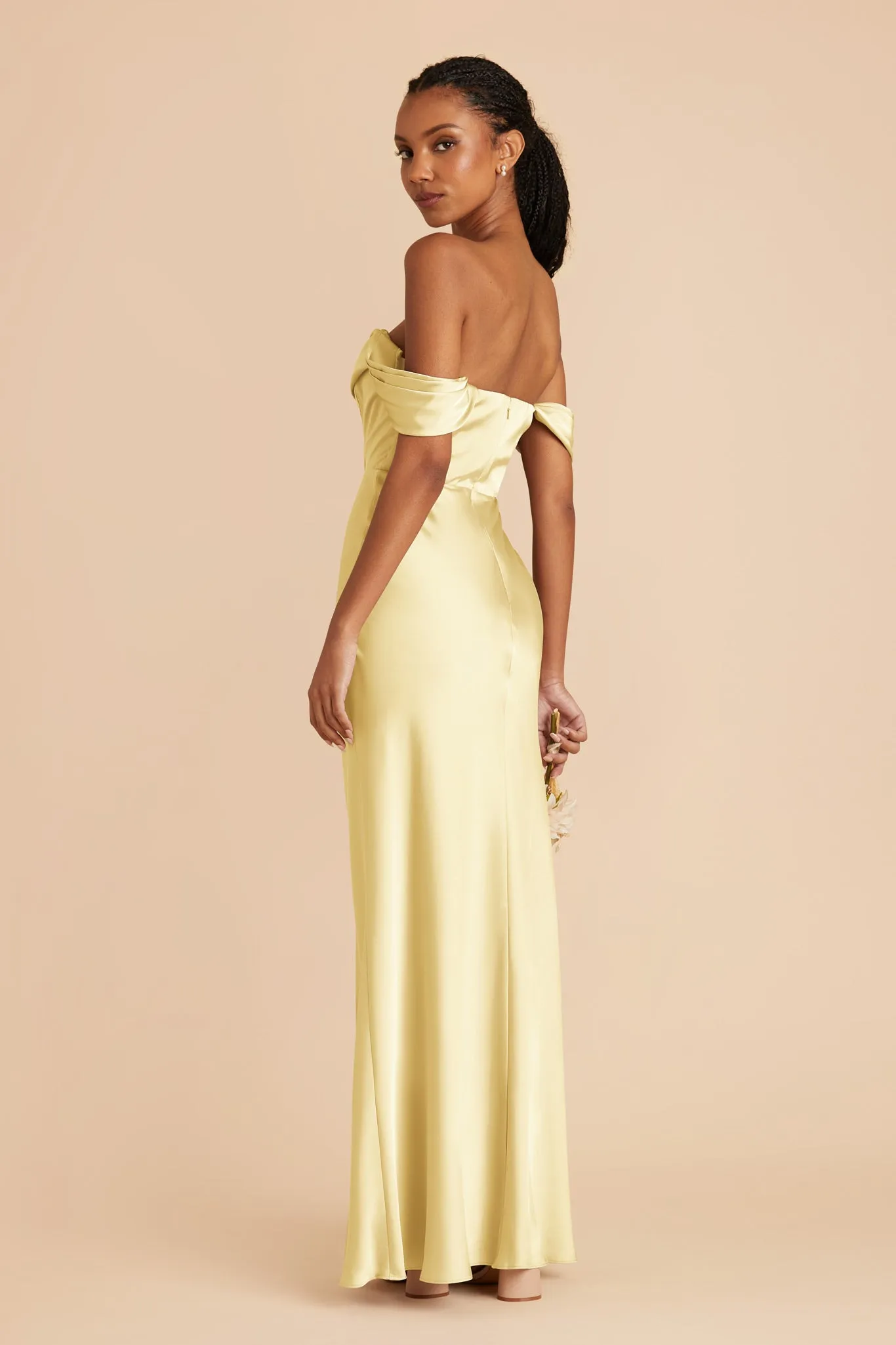 Mia Matte Satin Dress - Lemon Sorbet sold by Birdy Grey product image thumbnail 4