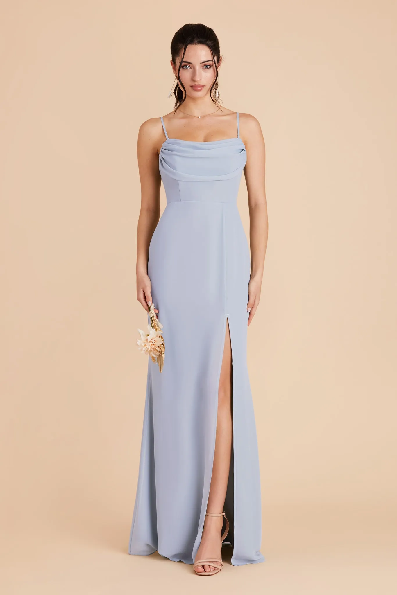 Mira Chiffon Dress - Ice Blue sold by Birdy Grey