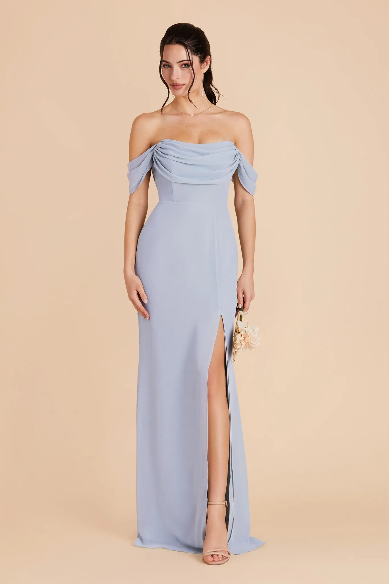 Mira Chiffon Dress - Ice Blue sold by Birdy Grey product image thumbnail 5