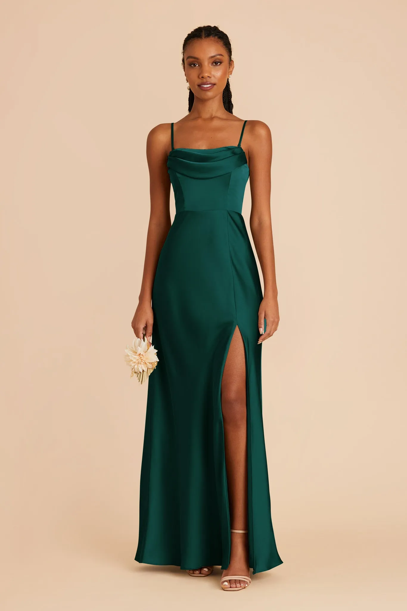 Mia Matte Satin Dress - Emerald sold by Birdy Grey product image thumbnail 3