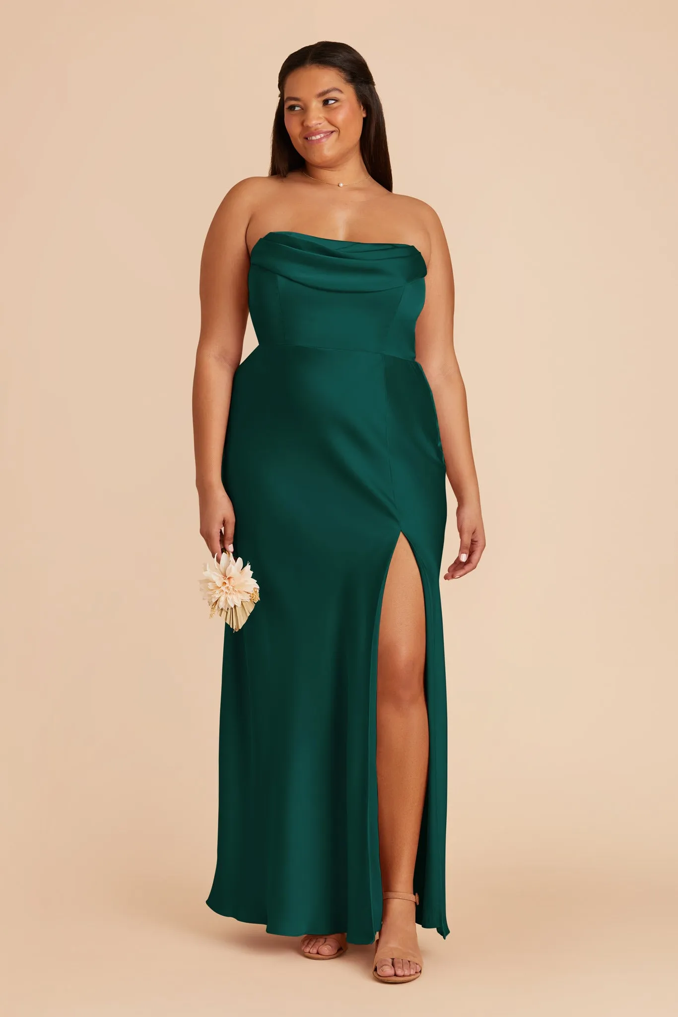 Mia Matte Satin Dress - Emerald sold by Birdy Grey product image thumbnail 2