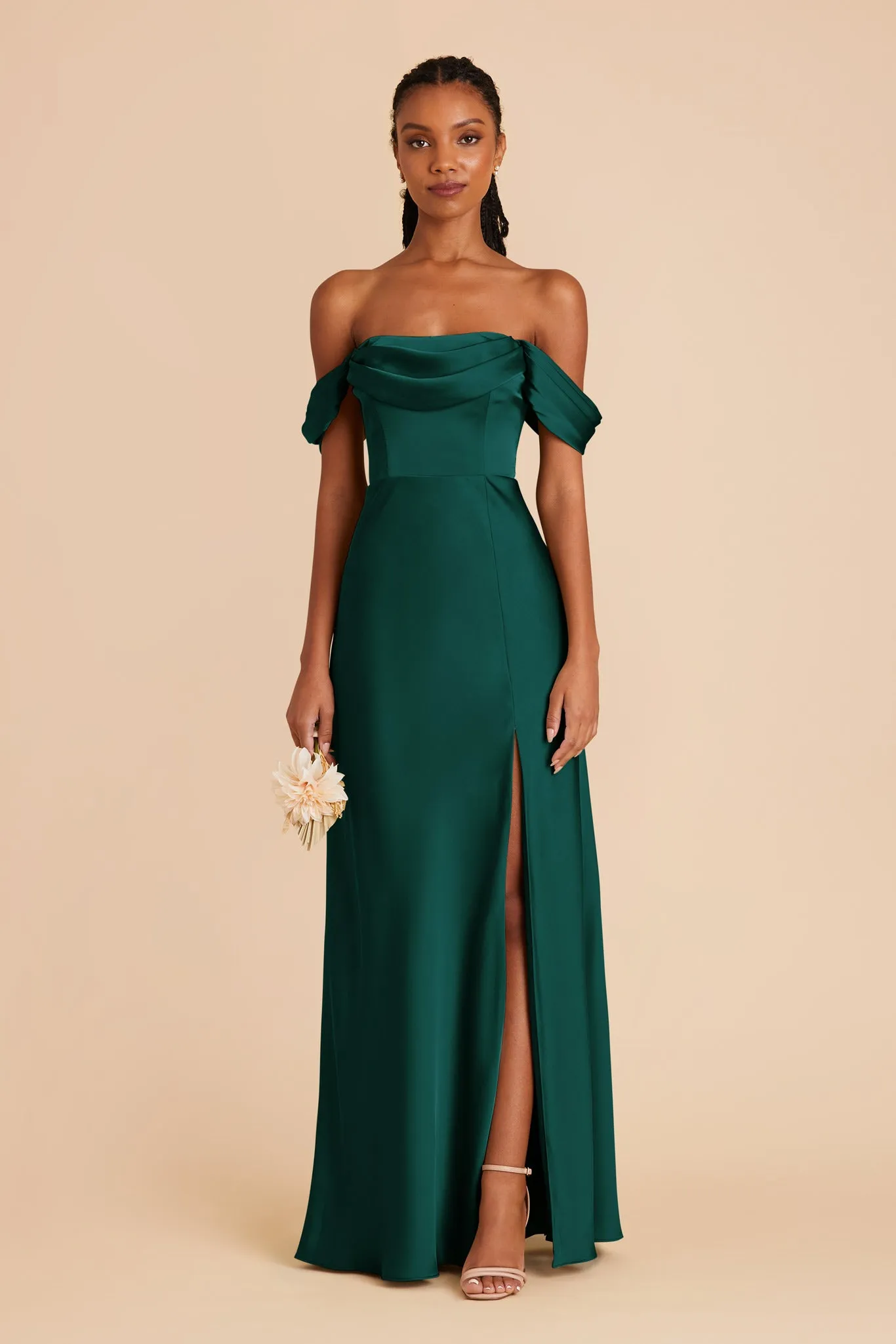 Mia Matte Satin Dress - Emerald sold by Birdy Grey product image thumbnail 5