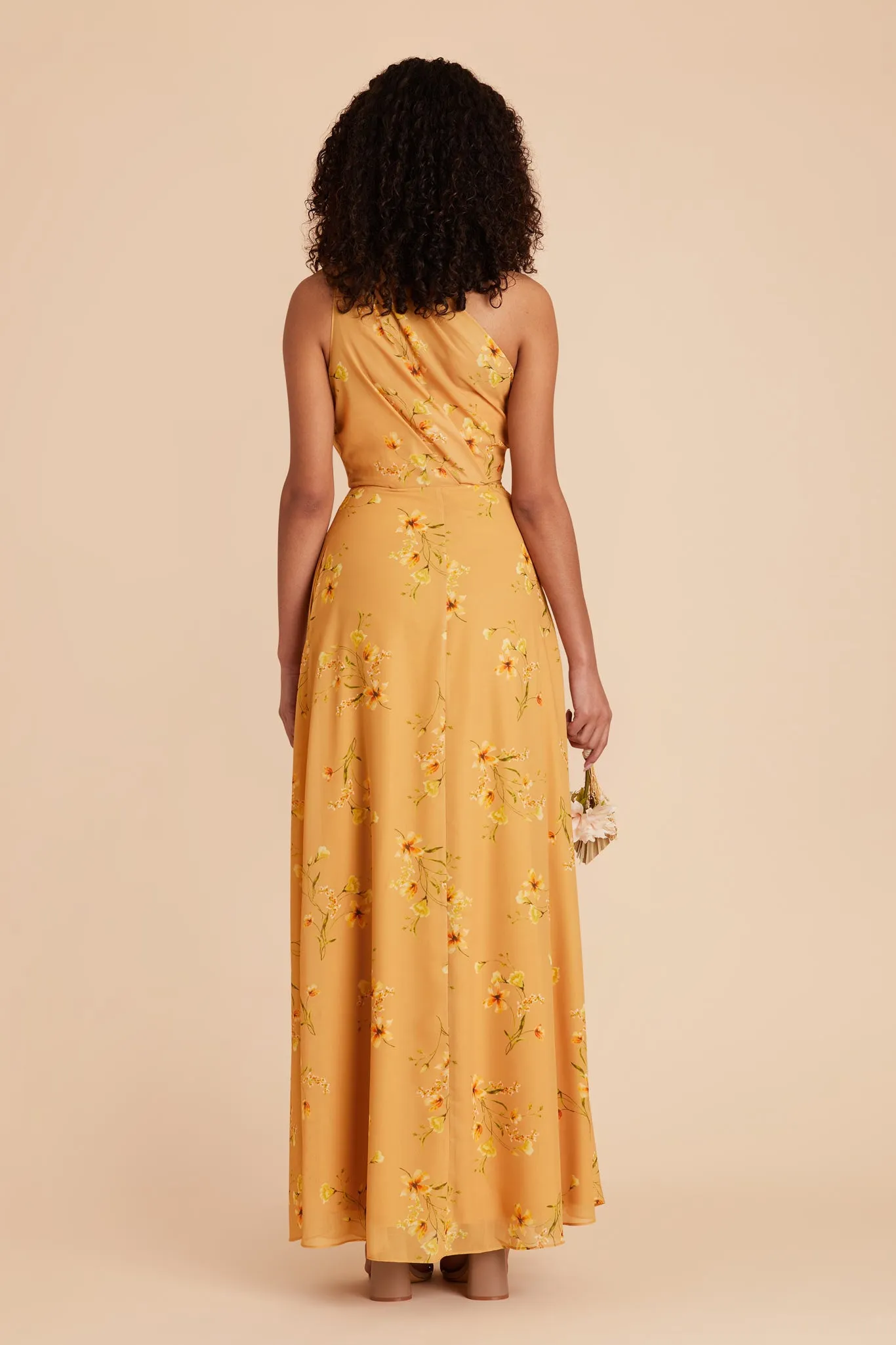 Kira Chiffon Dress With Slit - Marigold Le Fleur sold by Birdy Grey product image thumbnail 2