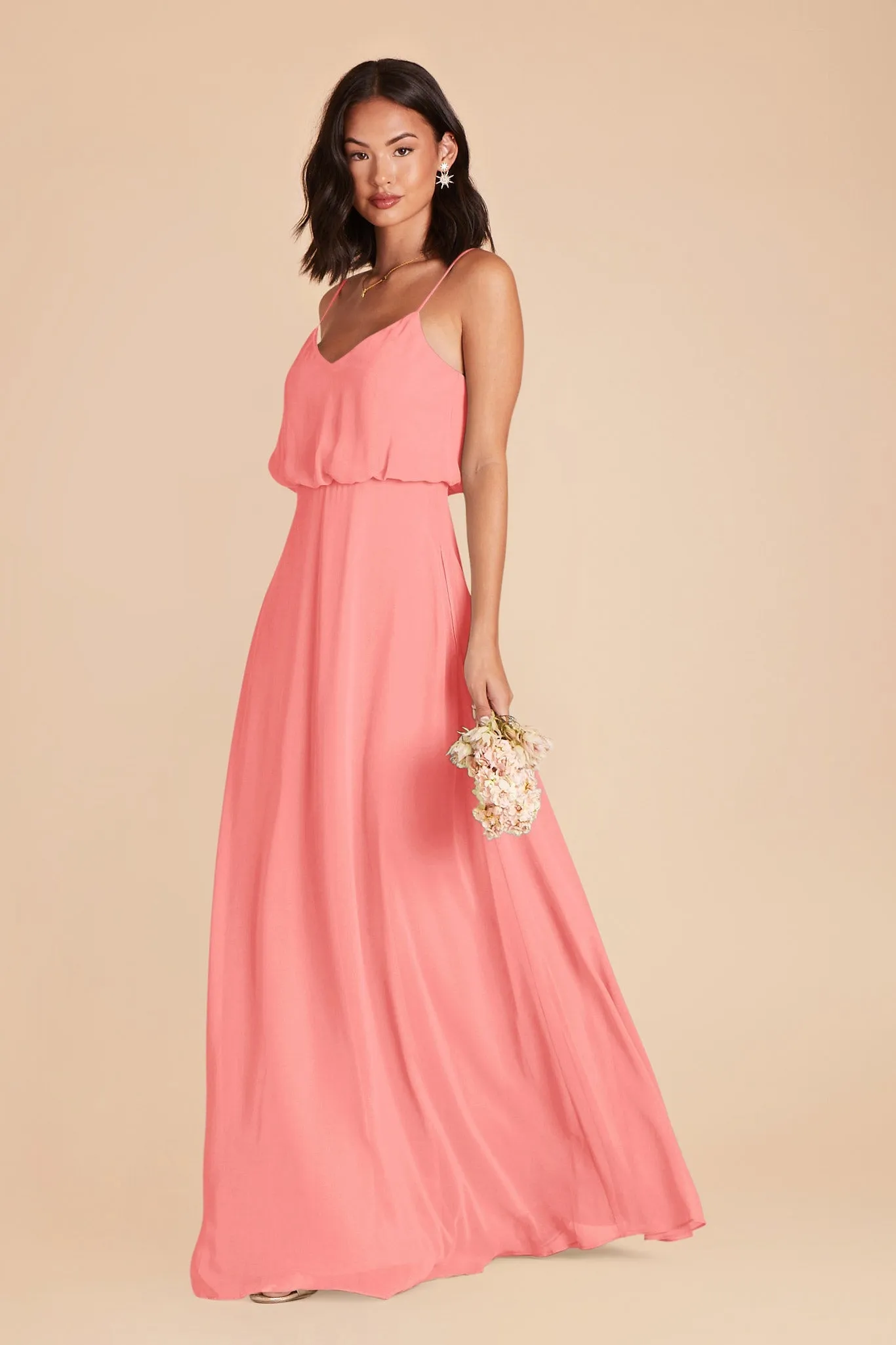 Gwennie Chiffon Dress - Coral Pink sold by Birdy Grey product image thumbnail 4