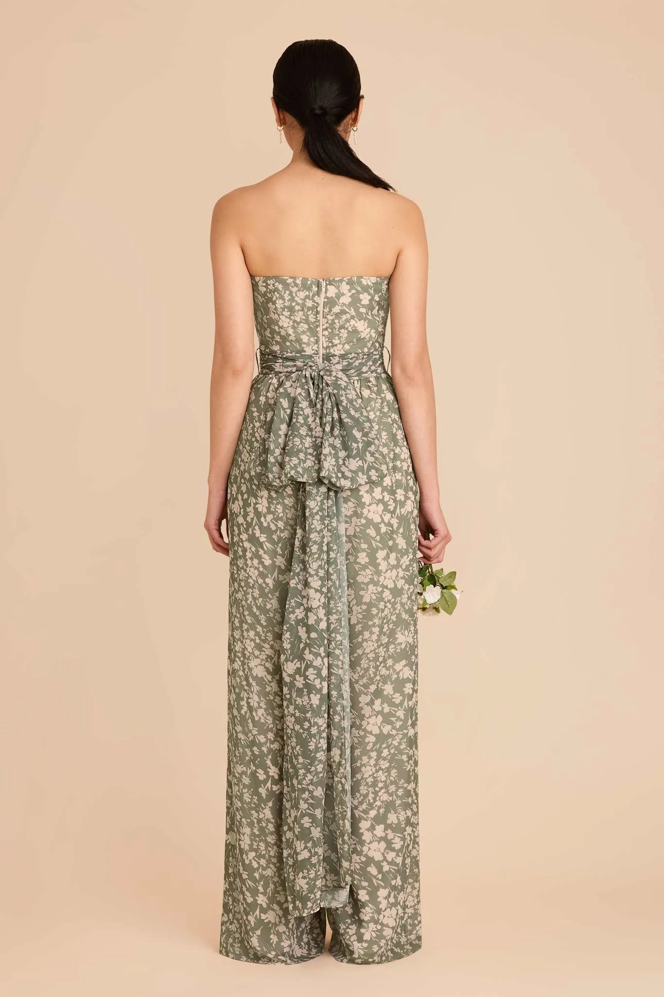Gigi Chiffon Jumpsuit - Thyme Dreamy Floral sold by Birdy Grey product image thumbnail 5