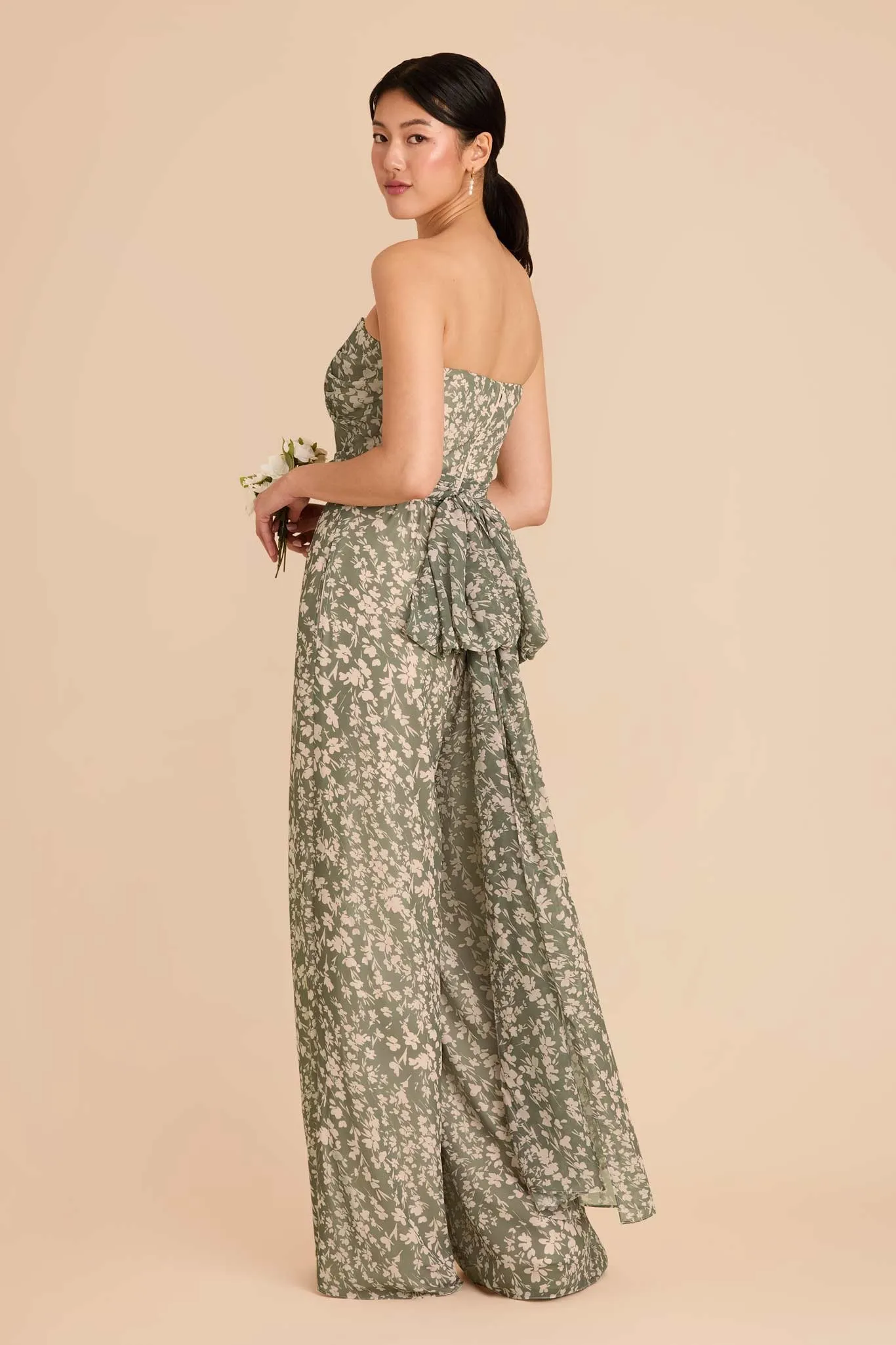 Gigi Chiffon Jumpsuit - Thyme Dreamy Floral sold by Birdy Grey product image thumbnail 4
