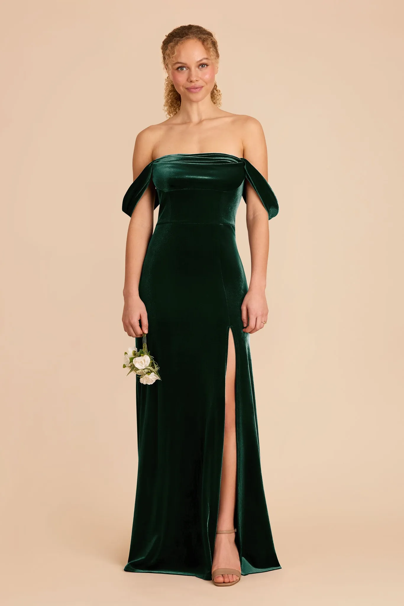 Mia Velvet Dress - Emerald sold by Birdy Grey product image thumbnail 5