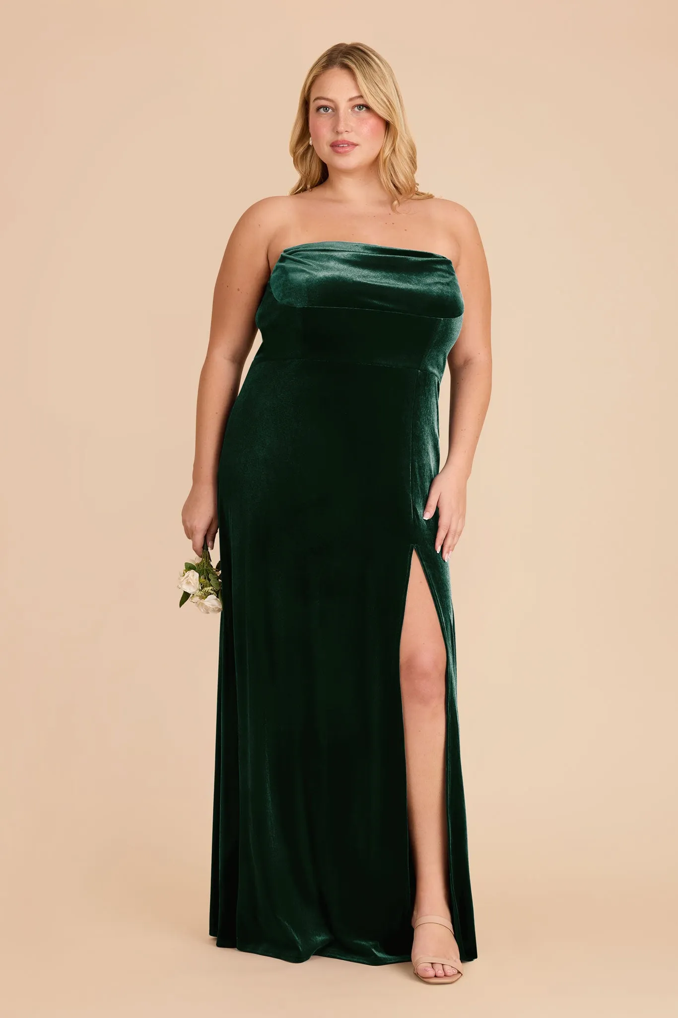 Mia Velvet Dress - Emerald sold by Birdy Grey product image thumbnail 2