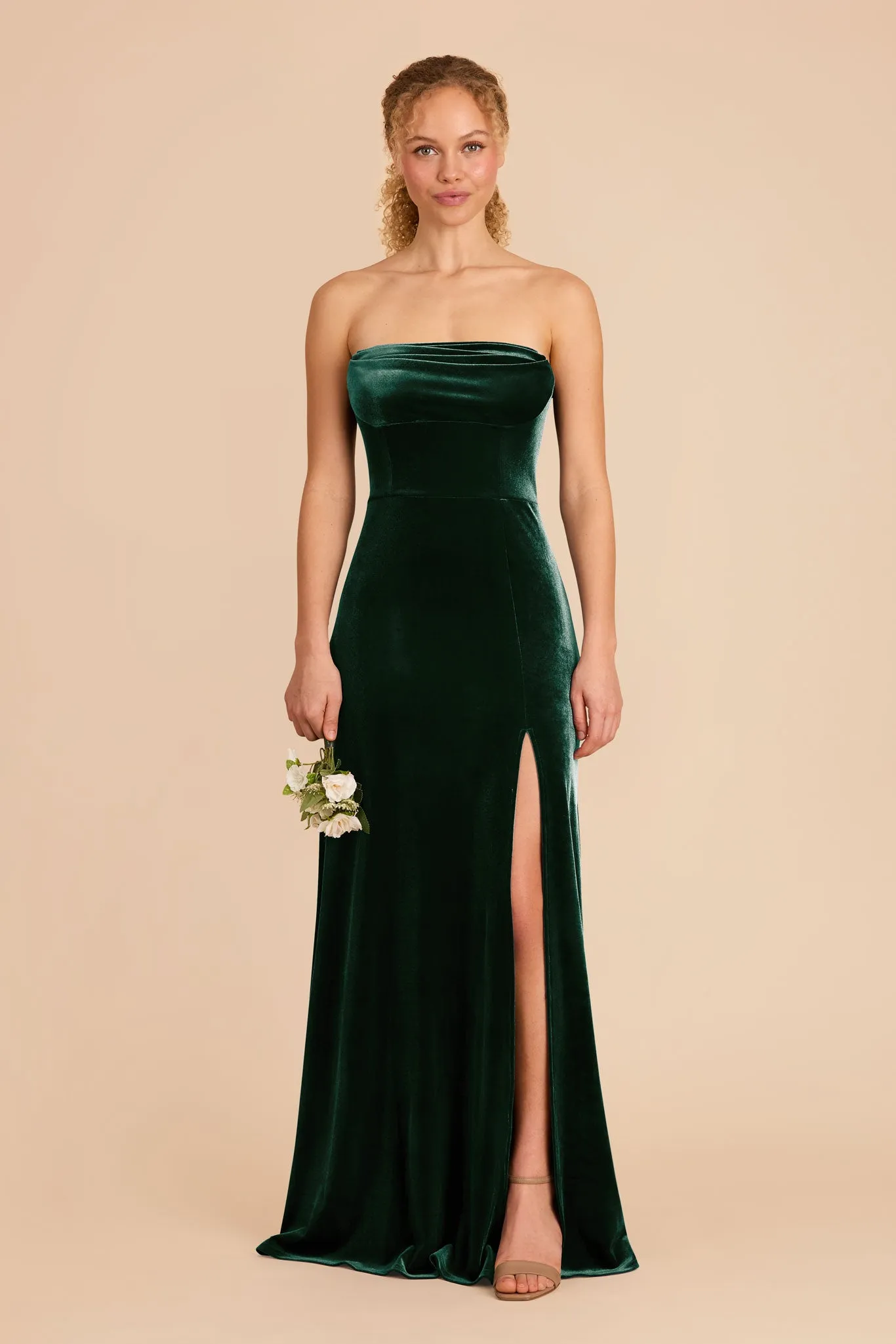 Mia Velvet Dress - Emerald sold by Birdy Grey product image thumbnail 3