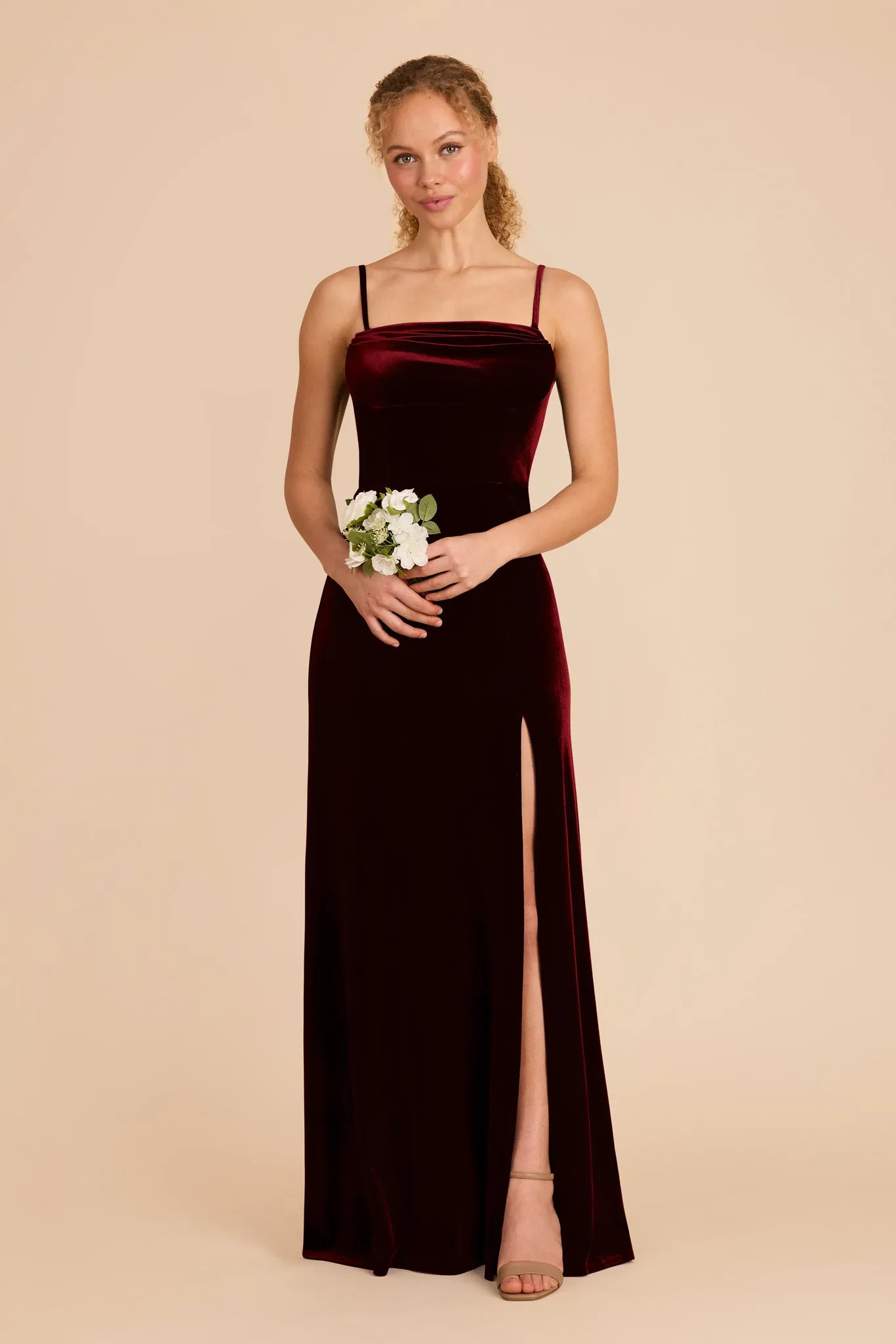 Mia Velvet Dress - Cabernet sold by Birdy Grey product image thumbnail 4
