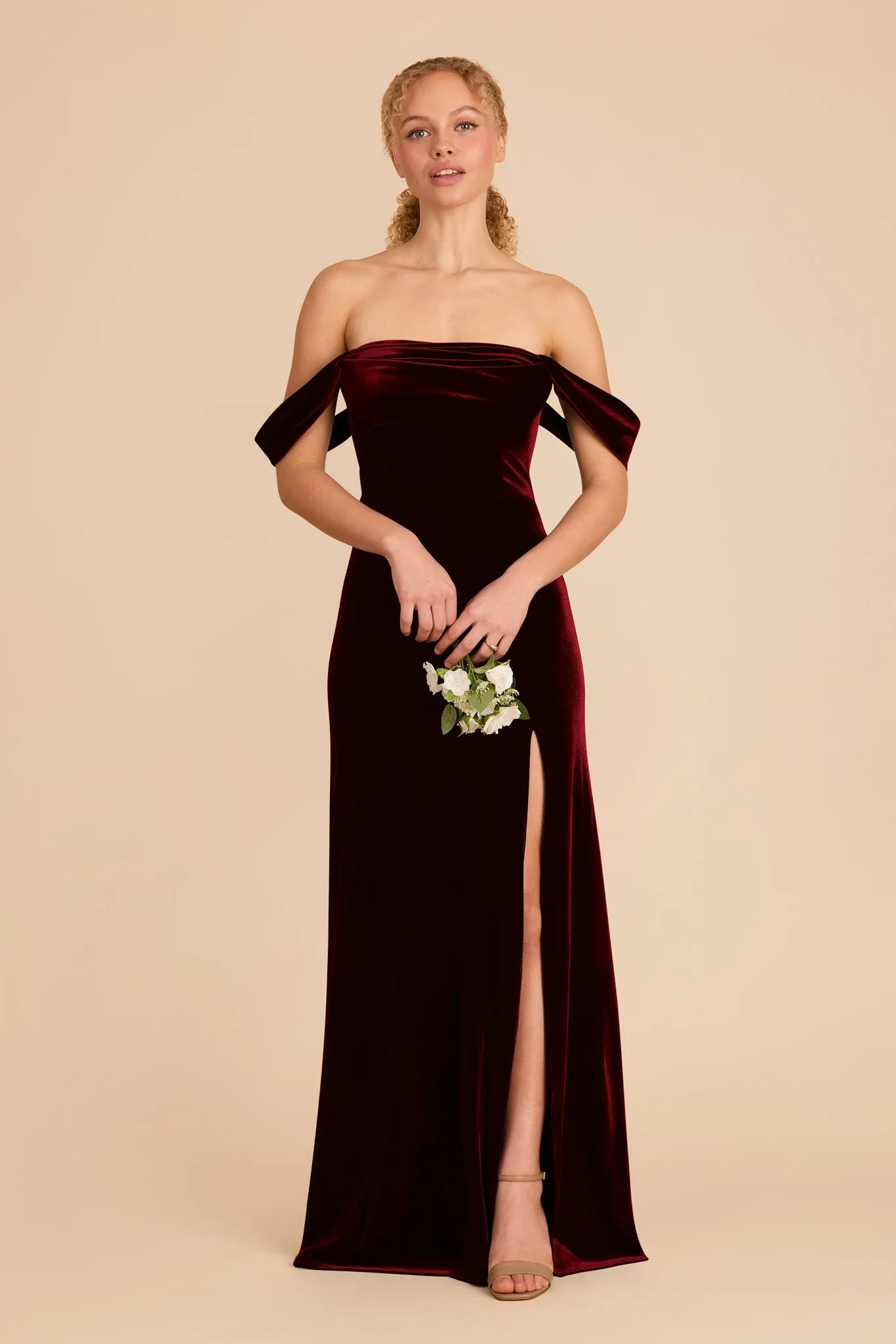 Mia Velvet Dress - Cabernet sold by Birdy Grey product image thumbnail 5