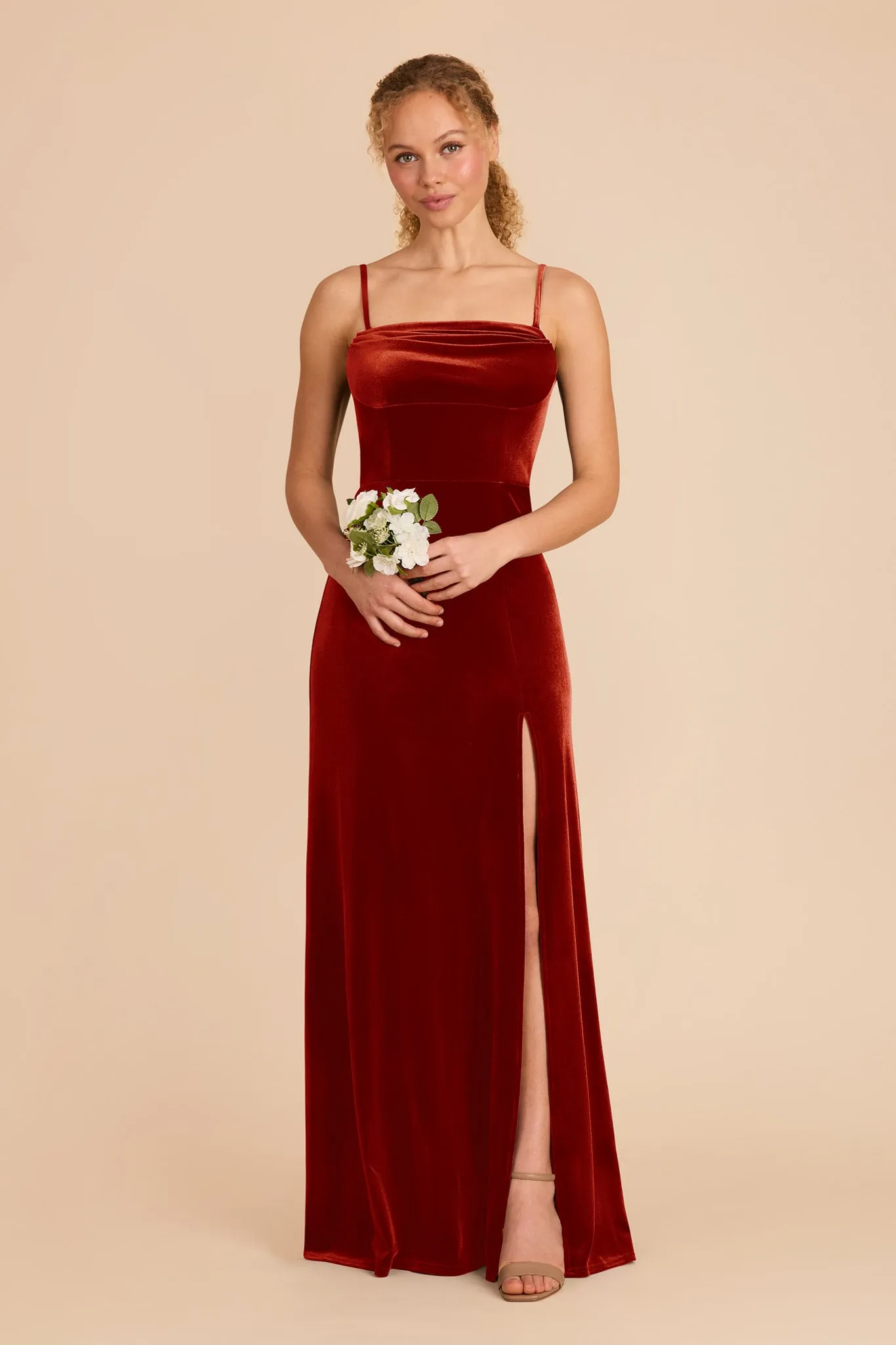 Mia Velvet Dress - Burnt Orange sold by Birdy Grey product image thumbnail 4