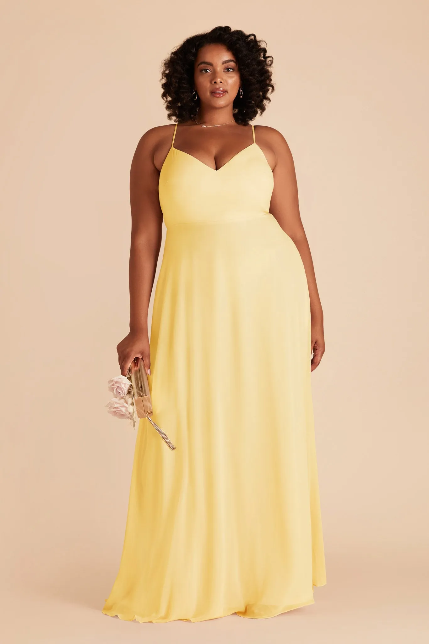 Devin Chiffon Dress - Lemon Sorbet sold by Birdy Grey product image thumbnail 2