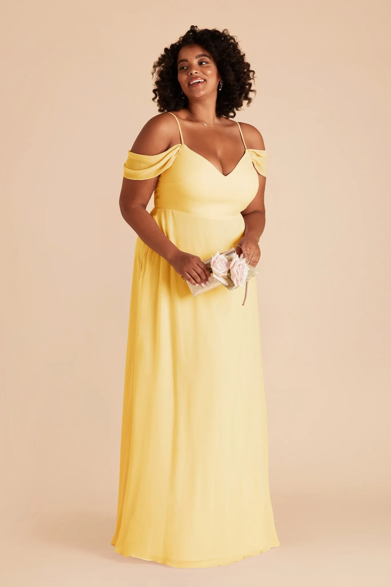 Devin Chiffon Dress - Lemon Sorbet sold by Birdy Grey product image thumbnail 5
