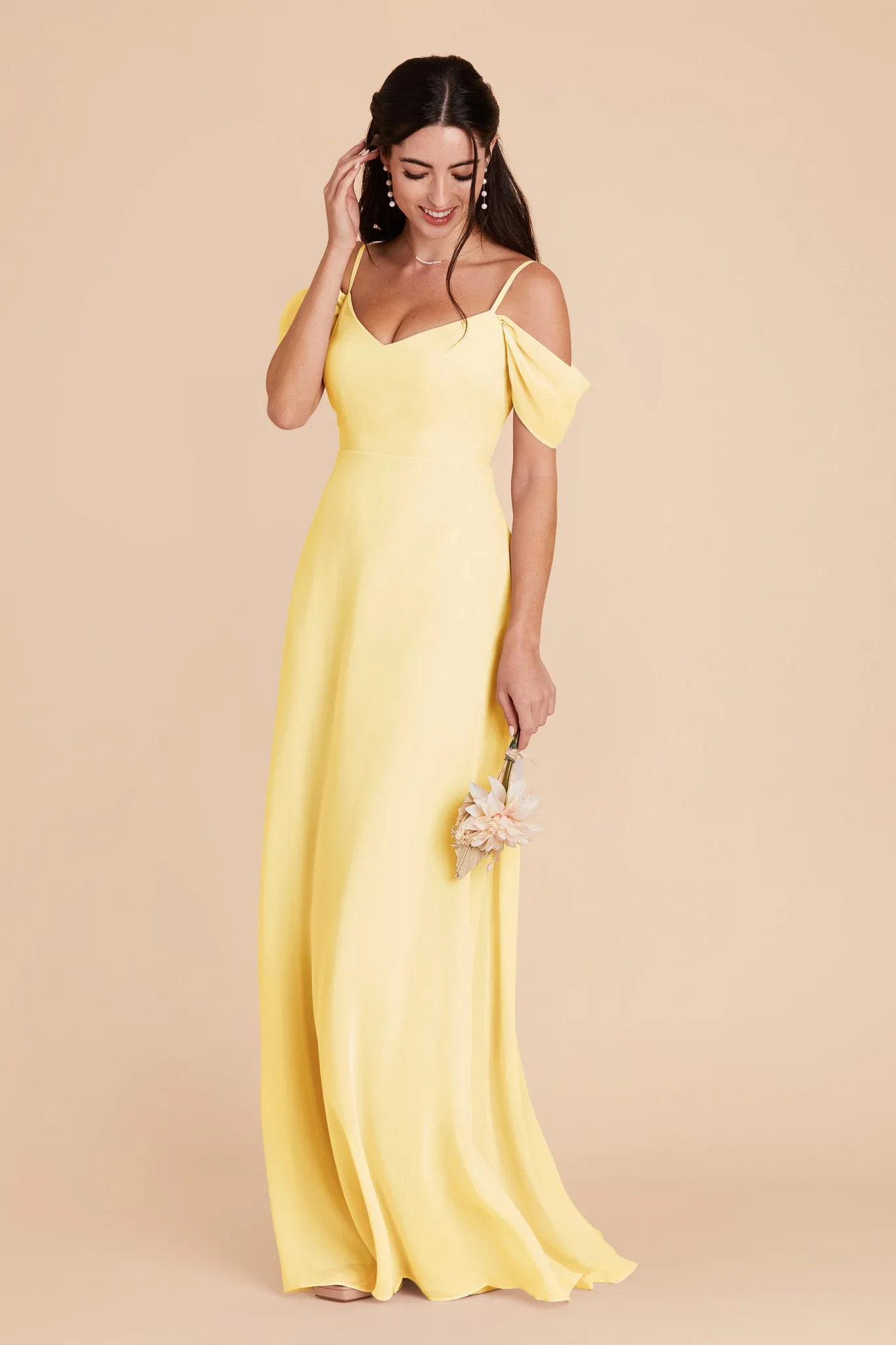 Devin Chiffon Dress - Lemon Sorbet sold by Birdy Grey product image thumbnail 4