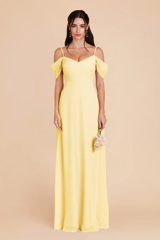 Devin Chiffon Dress - Lemon Sorbet sold by Birdy Grey