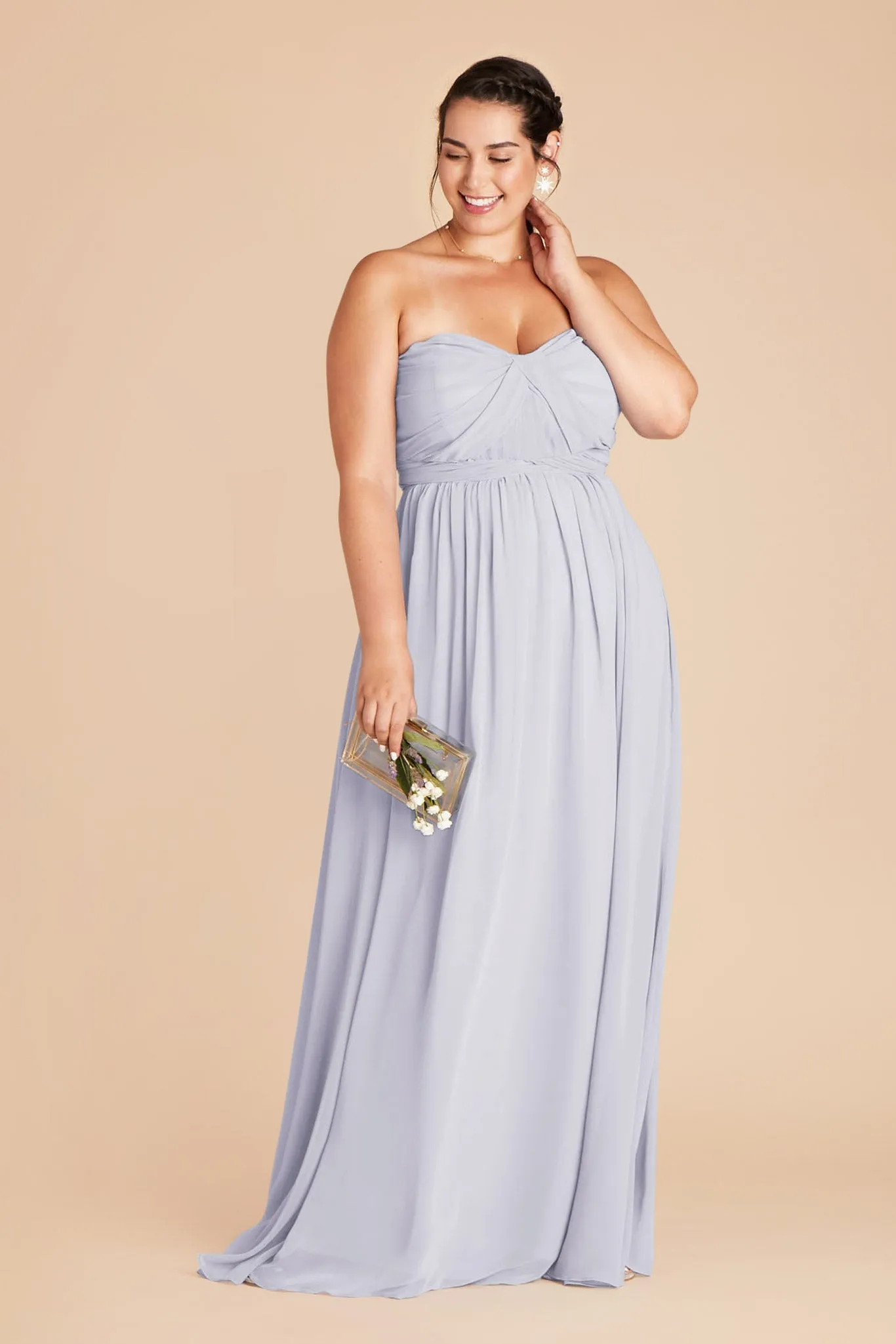 Grace Chiffon Dress - Periwinkle Blue sold by Birdy Grey product image thumbnail 4