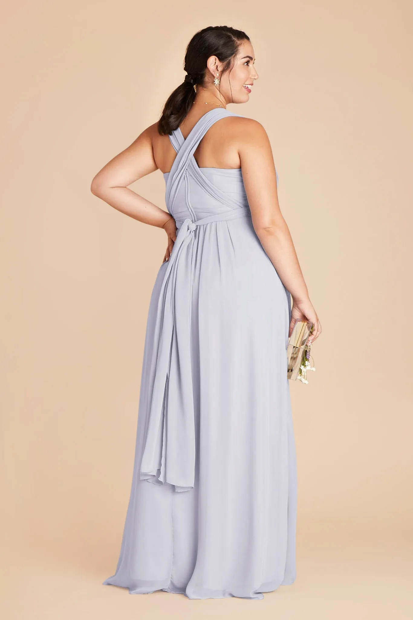 Grace Chiffon Dress - Periwinkle Blue sold by Birdy Grey product image thumbnail 5