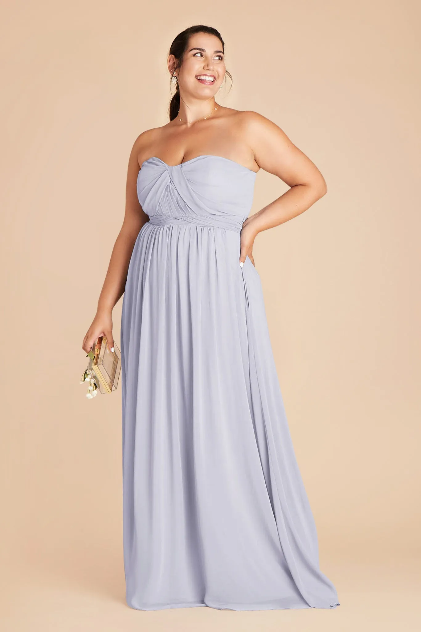 Grace Chiffon Dress - Periwinkle Blue sold by Birdy Grey product image thumbnail 2