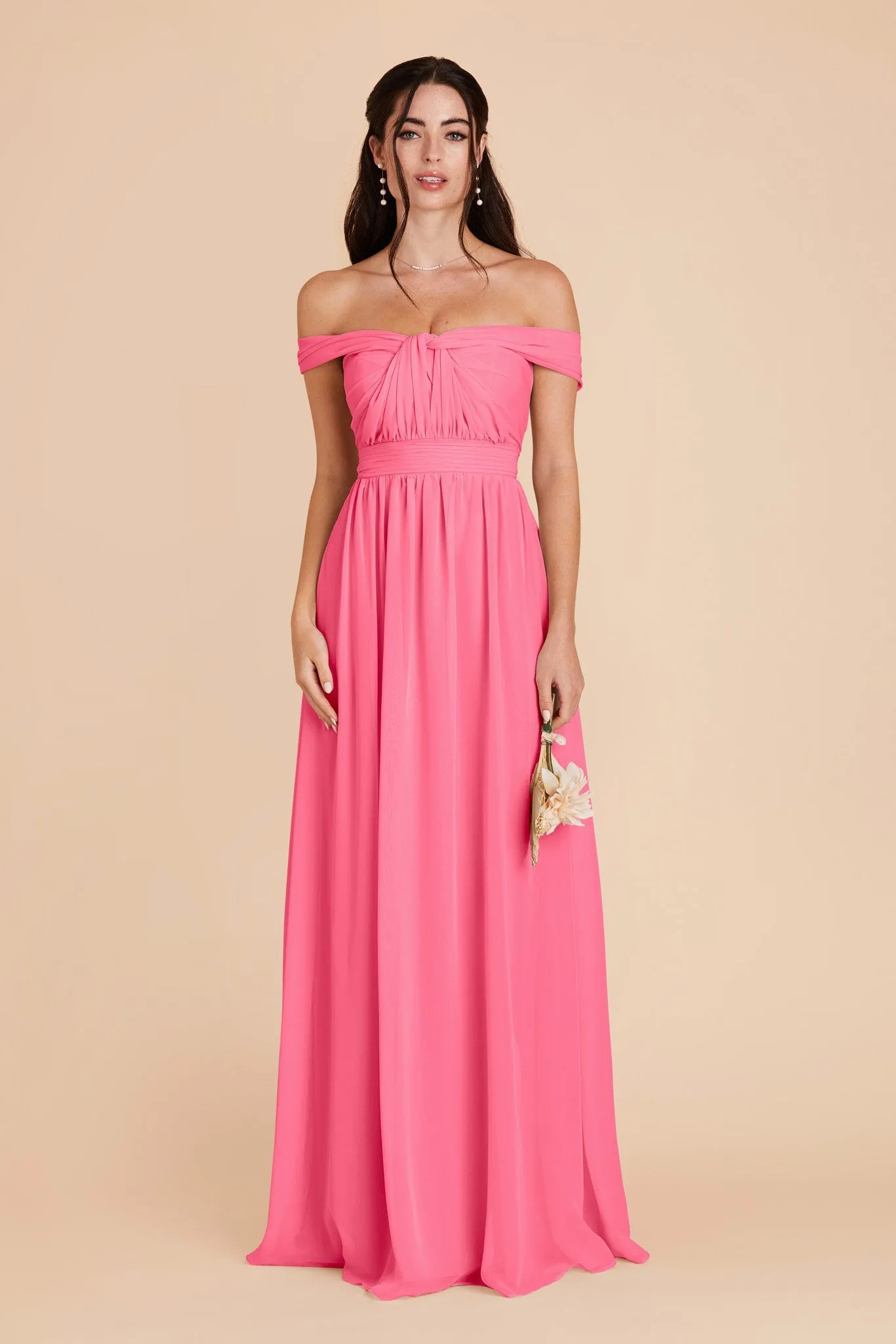 Grace Chiffon Dress - Bon Bon Pink sold by Birdy Grey product image thumbnail 3