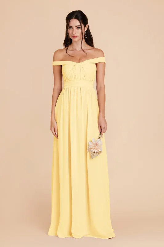 Grace Chiffon Dress - Lemon Sorbet sold by Birdy Grey