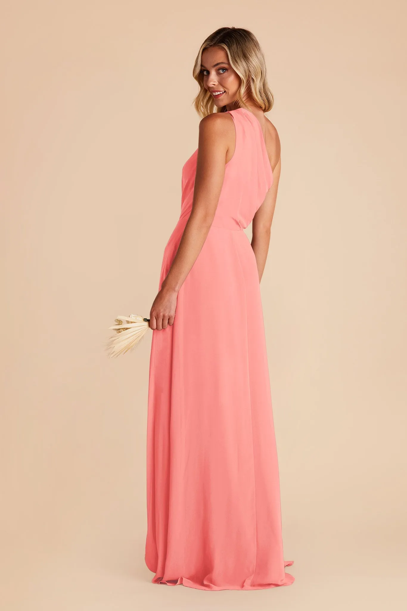 Kira Chiffon Dress - Coral Pink sold by Birdy Grey product image thumbnail 4