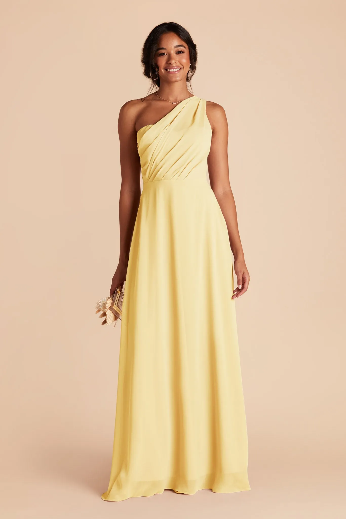 Kira Chiffon Dress - Lemon Sorbet sold by Birdy Grey