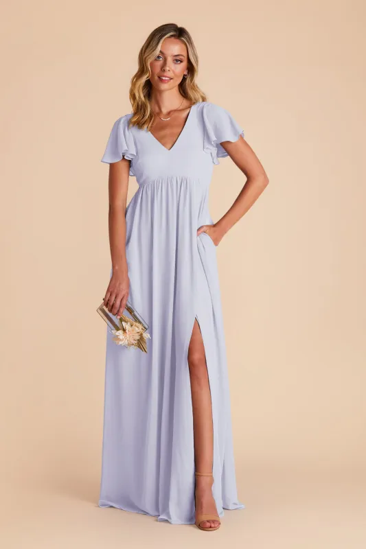 Hannah Chiffon Dress - Periwinkle Blue sold by Birdy Grey