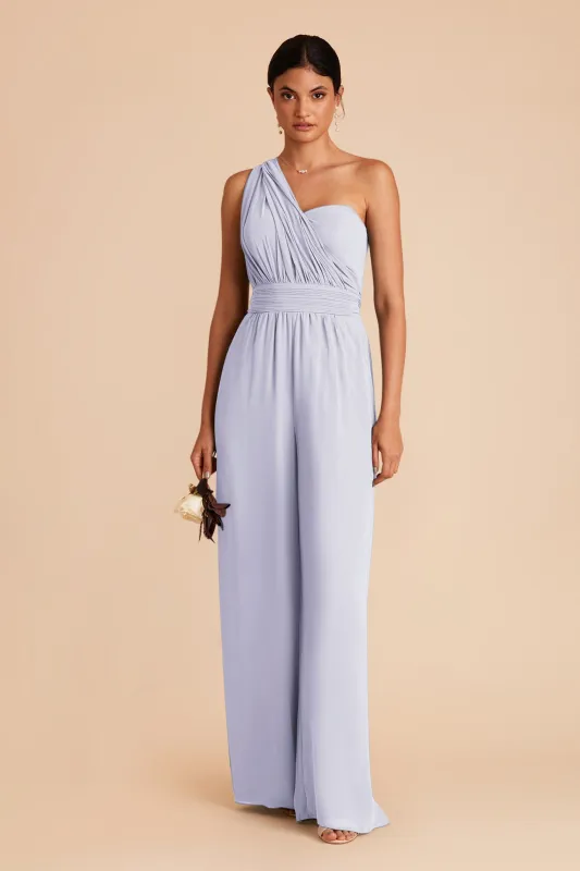 Gigi Chiffon Jumpsuit - Periwinkle Blue sold by Birdy Grey