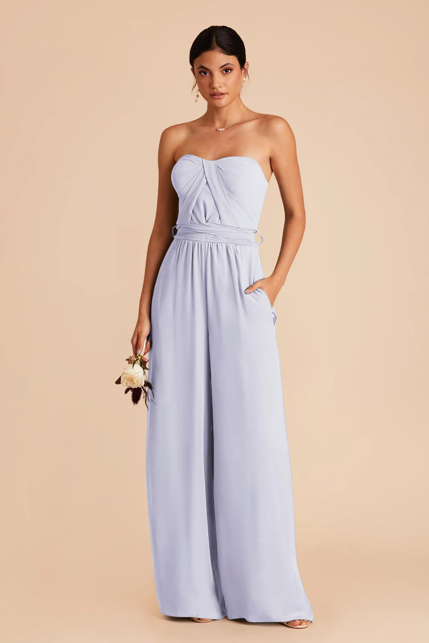 Gigi Chiffon Jumpsuit - Periwinkle Blue sold by Birdy Grey product image thumbnail 3