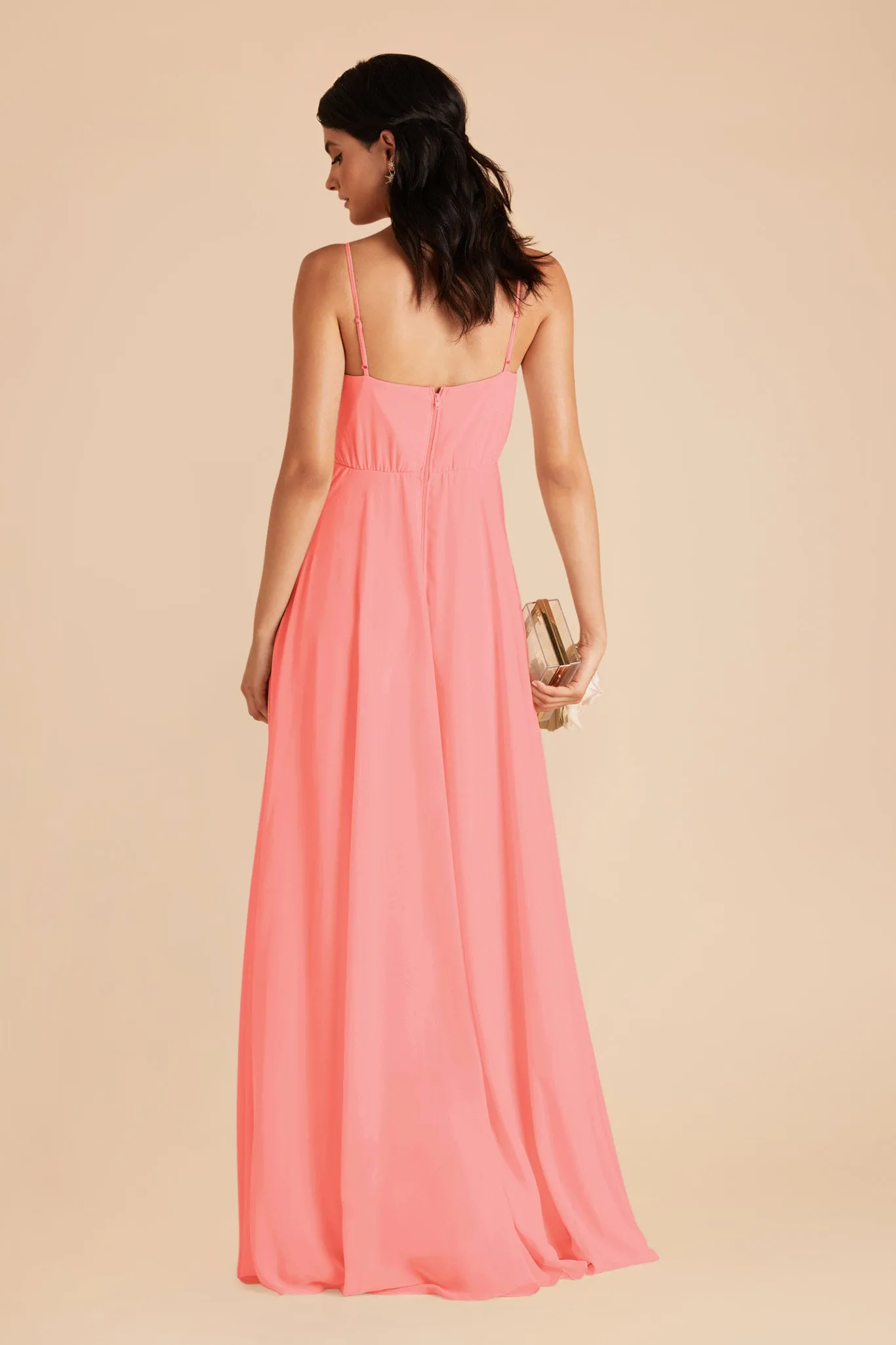 Kaia Chiffon Dress - Coral Pink sold by Birdy Grey product image thumbnail 5