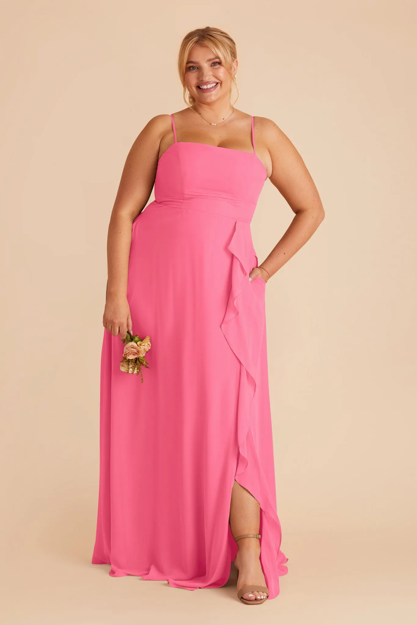 Winnie Chiffon Dress - Bon Bon Pink sold by Birdy Grey product image thumbnail 5