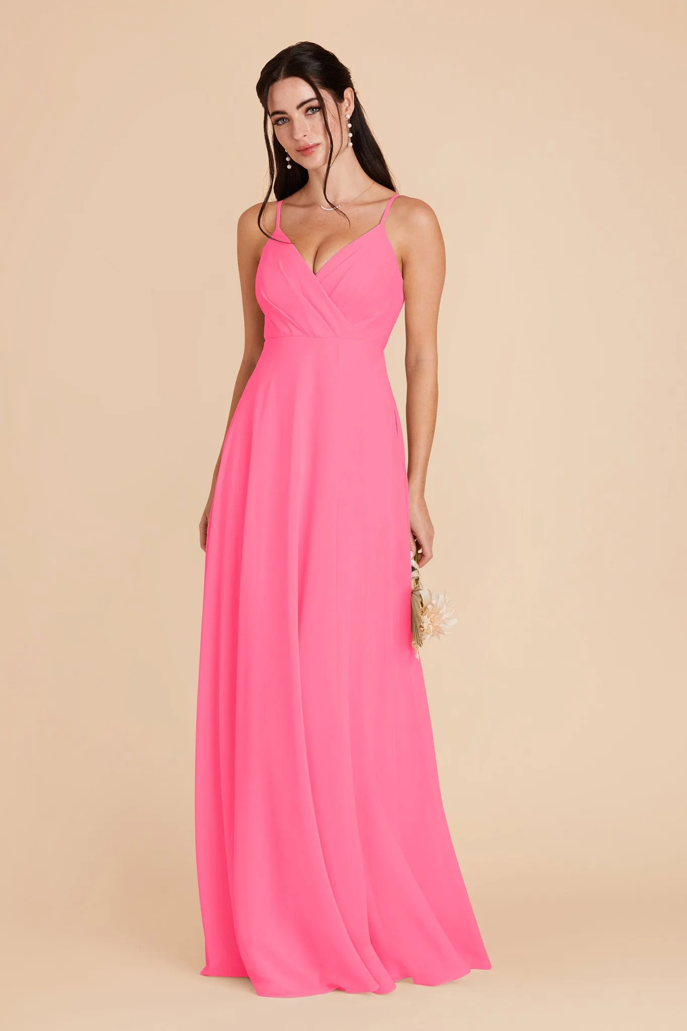 Kaia Chiffon Dress - Bon Bon Pink sold by Birdy Grey