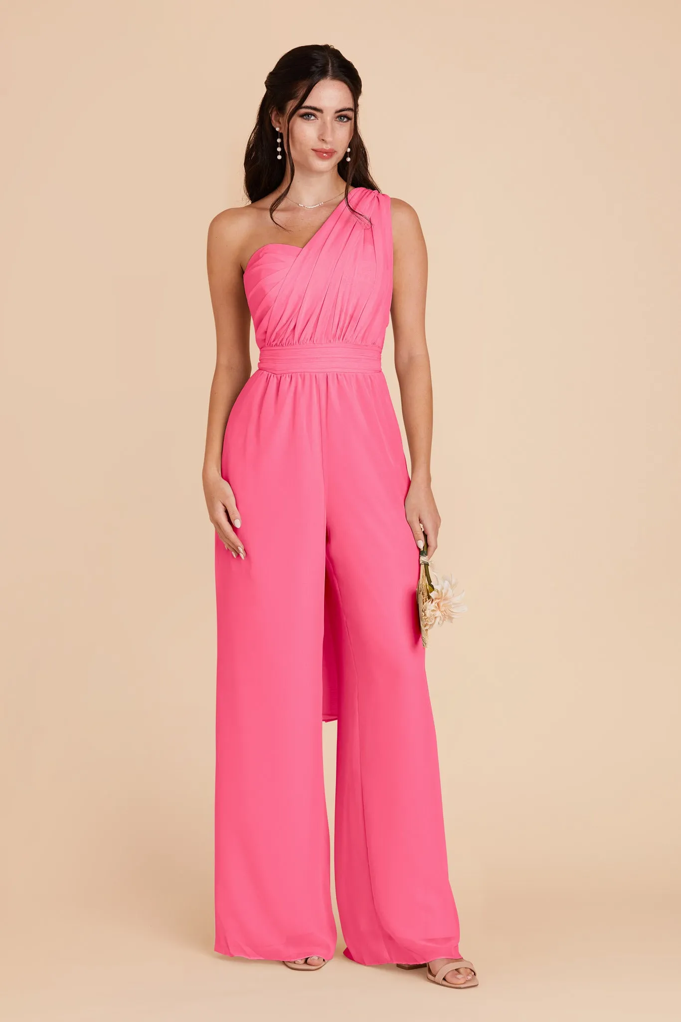 Gigi Chiffon Jumpsuit - Bon Bon Pink sold by Birdy Grey product image thumbnail 3
