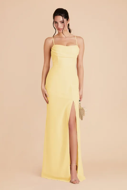 Mira Chiffon Dress - Lemon Sorbet sold by Birdy Grey