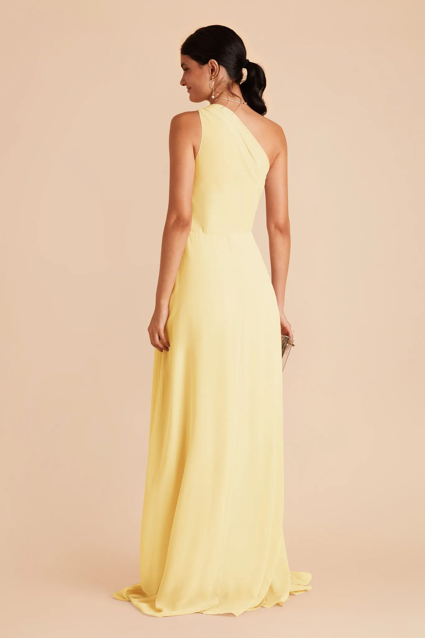Kira Chiffon Dress With Slit - Lemon Sorbet sold by Birdy Grey product image thumbnail 5