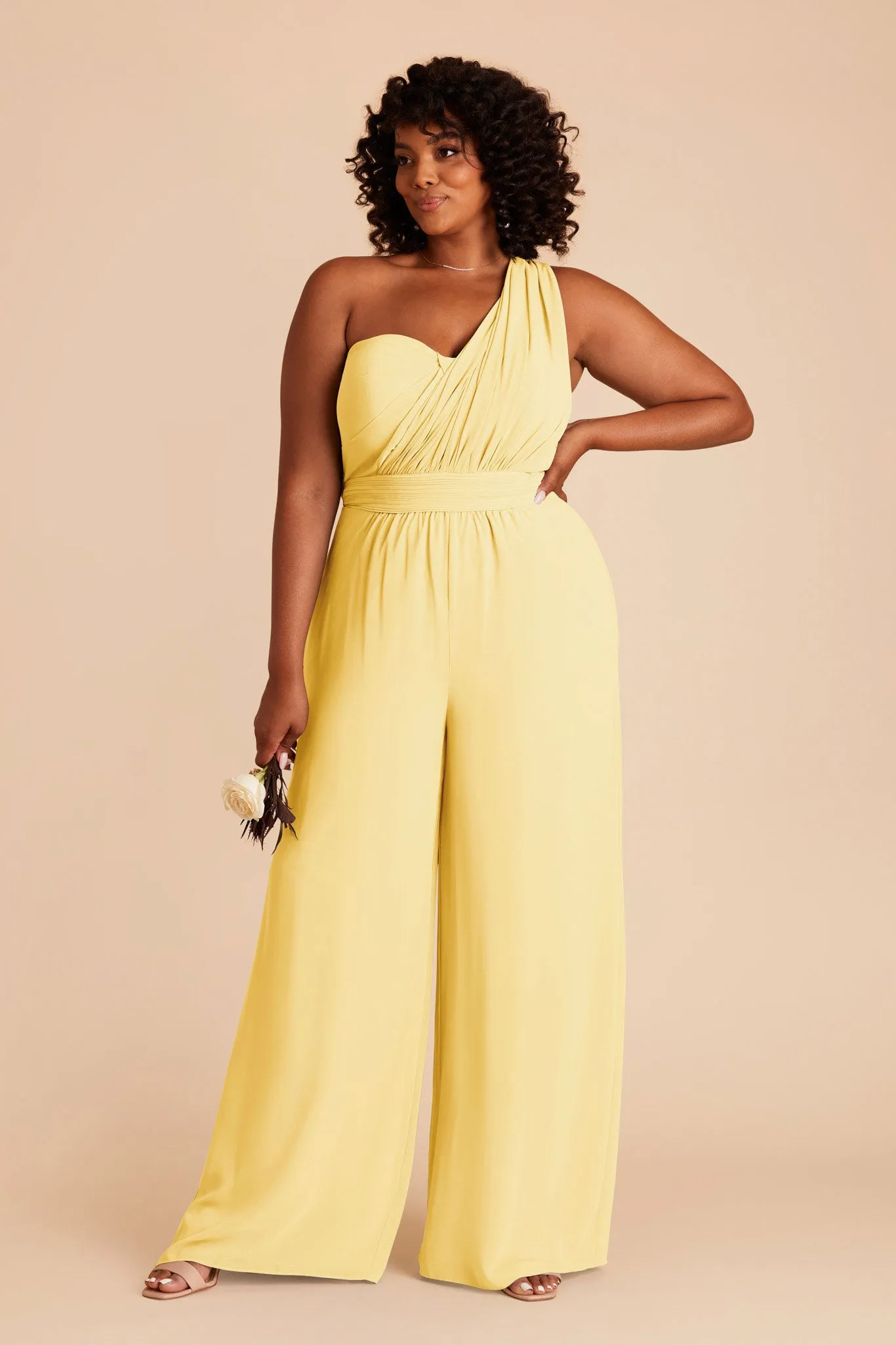 Gigi Chiffon Jumpsuit - Lemon Sorbet sold by Birdy Grey product image thumbnail 5
