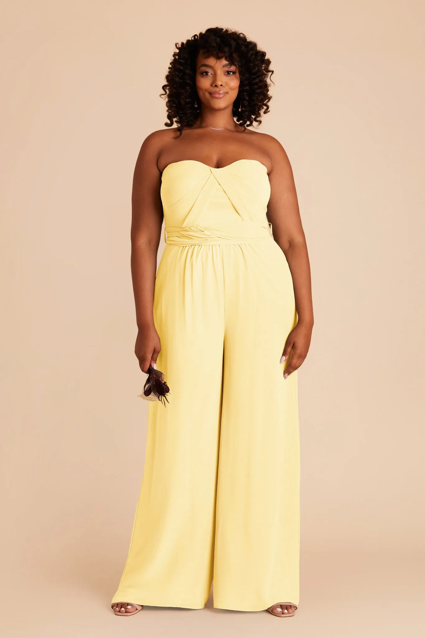 Gigi Chiffon Jumpsuit - Lemon Sorbet sold by Birdy Grey product image thumbnail 2