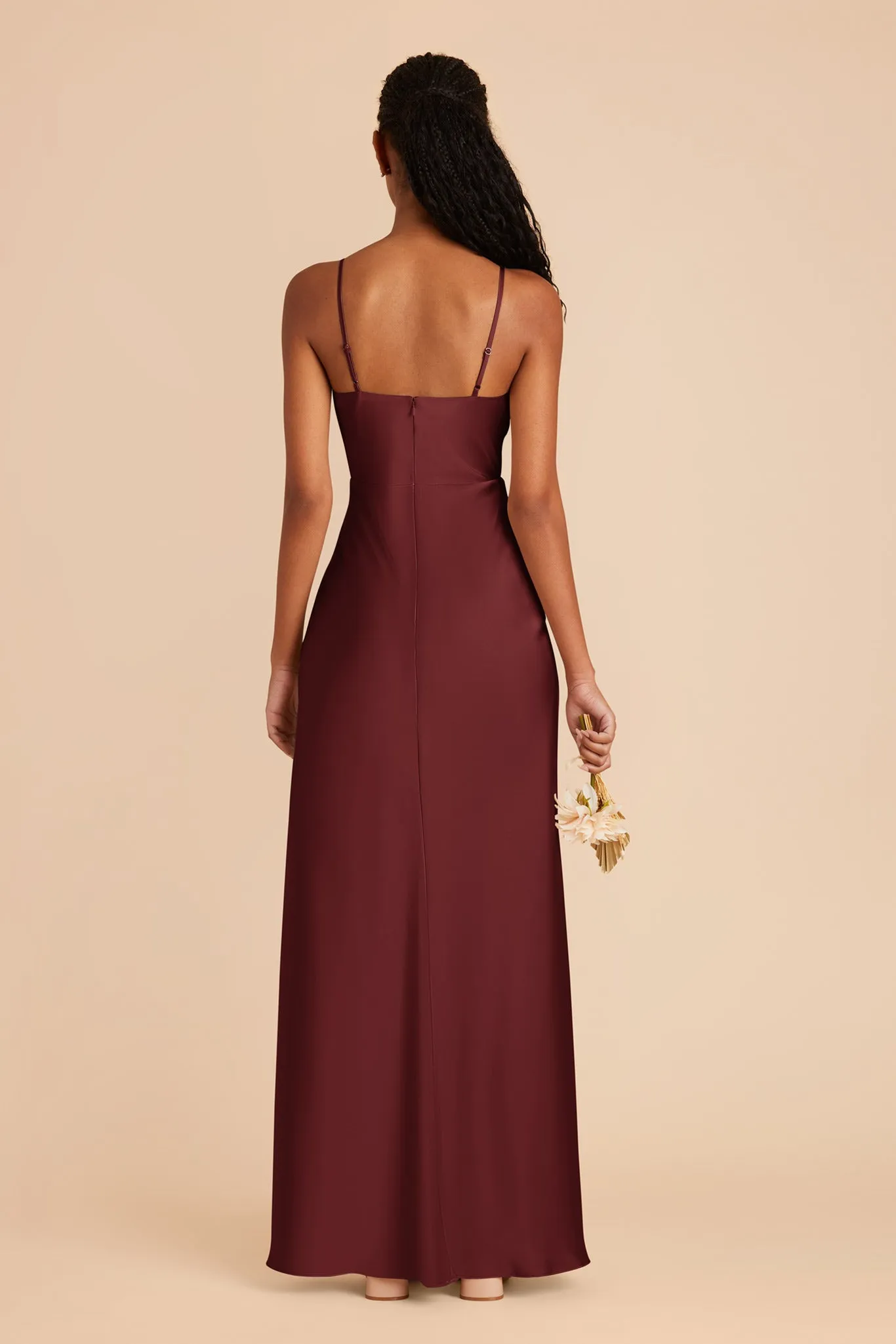 Lisa Matte Satin Dress - Cabernet sold by Birdy Grey product image thumbnail 5