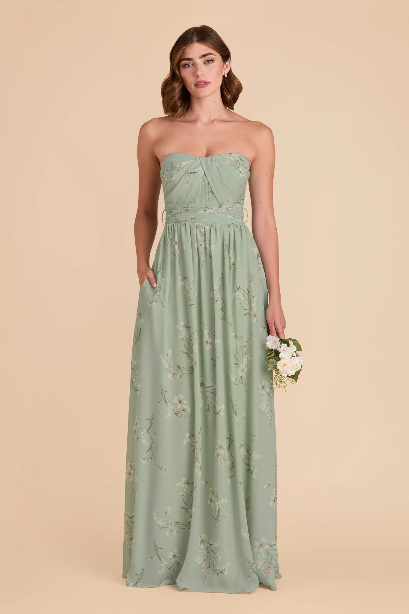 Grace Chiffon Dress - Sage Le Fleur sold by Birdy Grey product image thumbnail 5