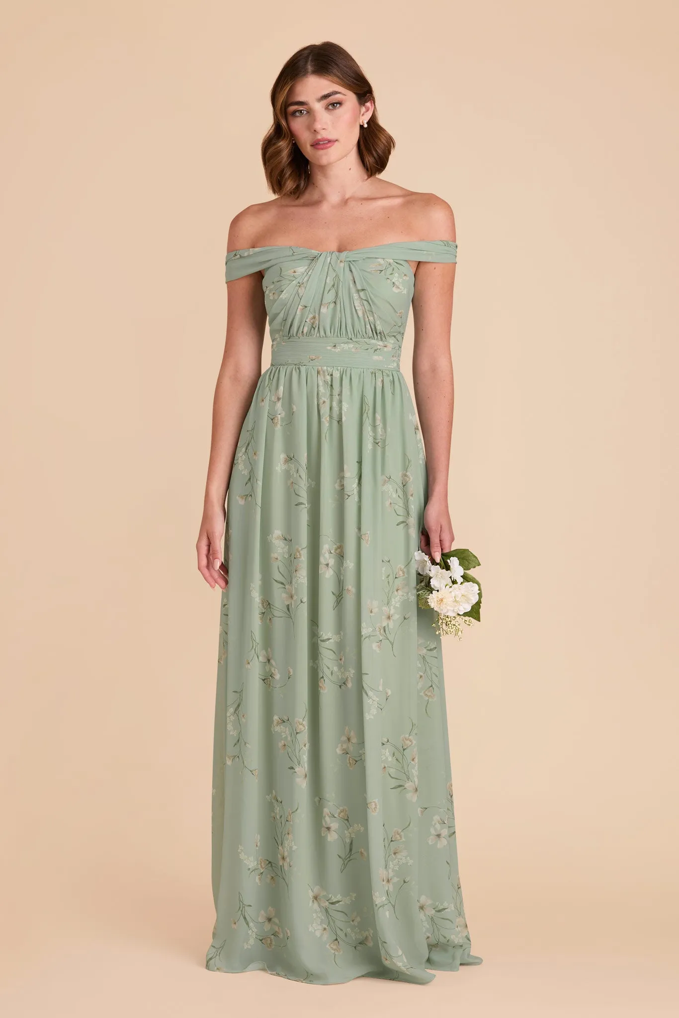 Grace Chiffon Dress - Sage Le Fleur sold by Birdy Grey product image thumbnail 4