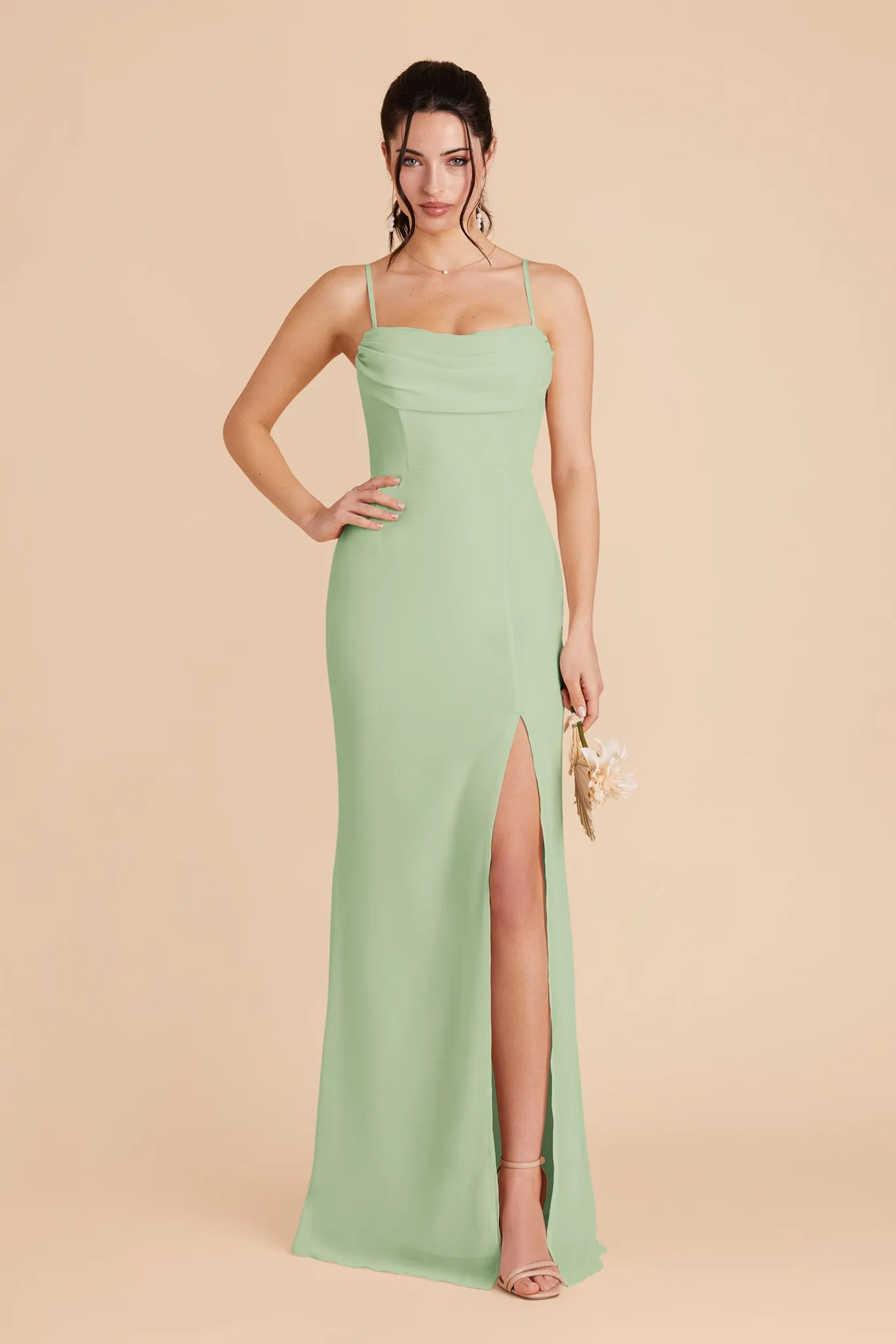 Mira Chiffon Dress - Pistachio sold by Birdy Grey product image thumbnail 4