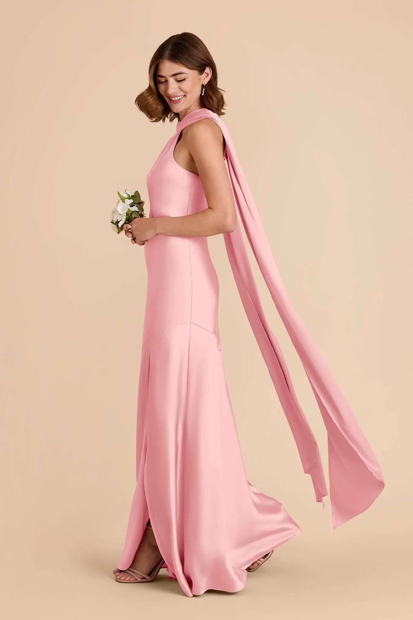 Eileen Matte Satin Dress - Bubblegum Pink sold by Birdy Grey product image thumbnail 4