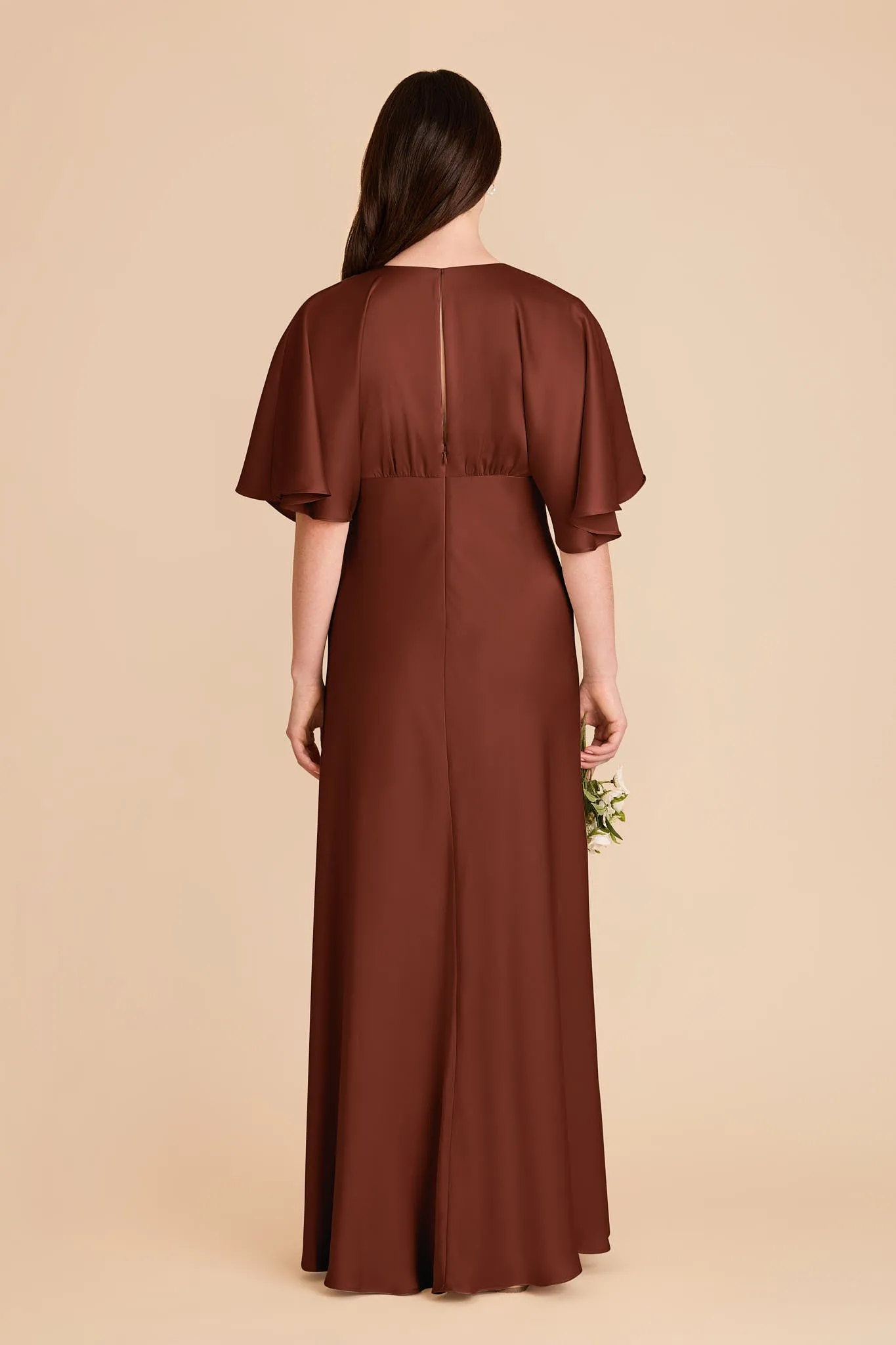 Shyla Matte Satin Dress - Cognac sold by Birdy Grey product image thumbnail 5